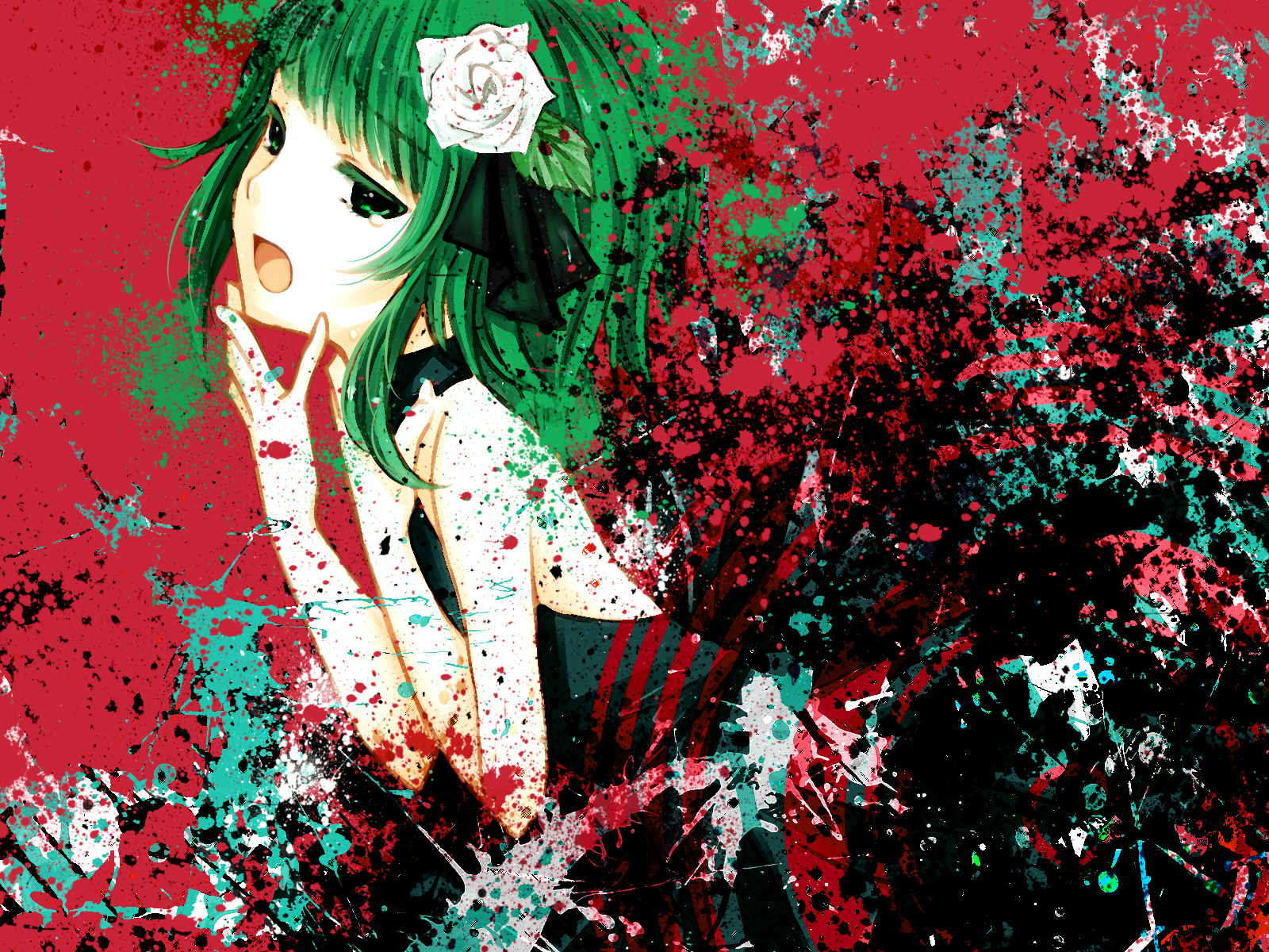 Download mobile wallpaper Anime, Vocaloid, Green Hair, Green Eyes, Gumi (Vocaloid) for free.