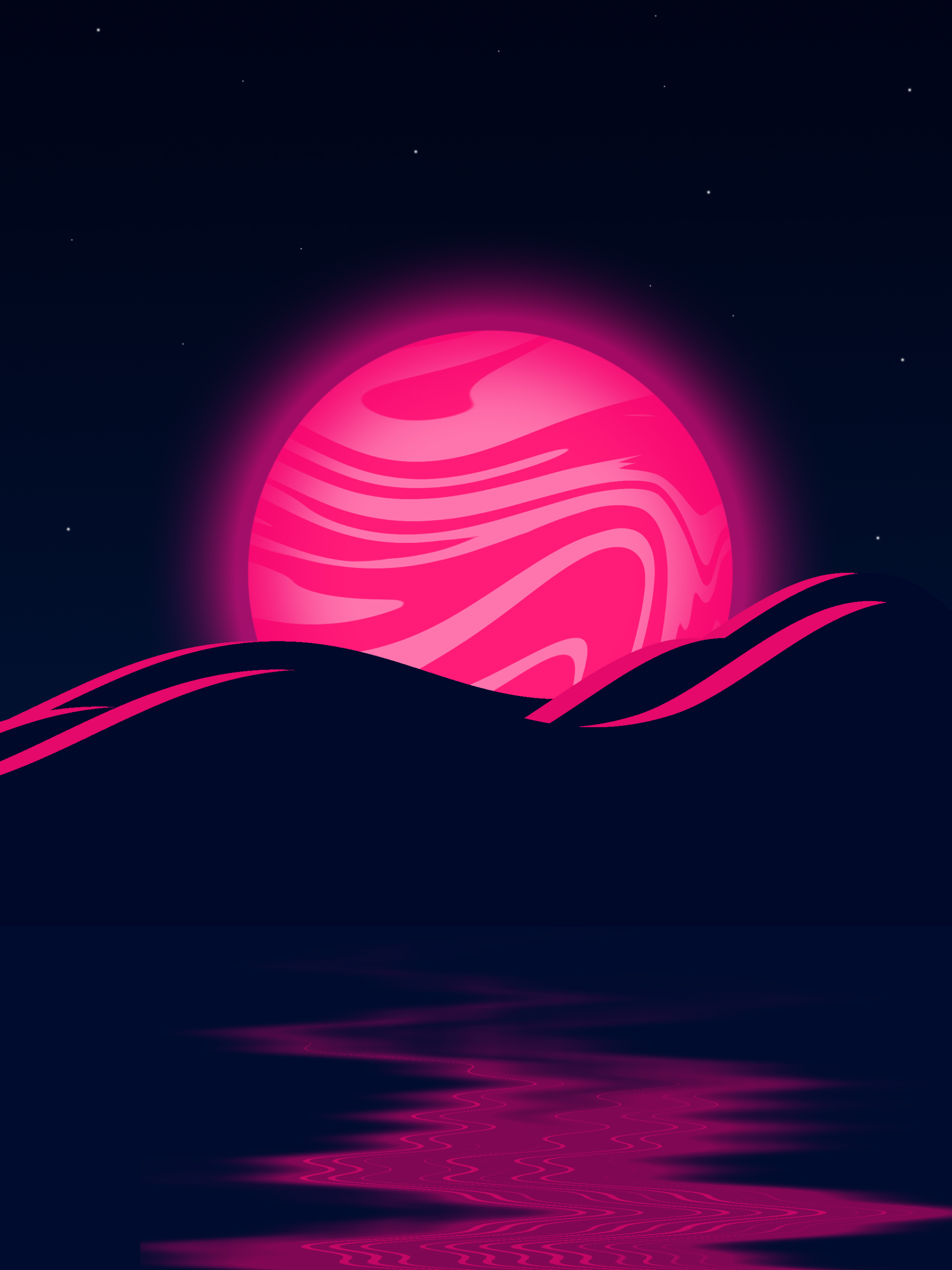 Descarga gratuita de fondo de pantalla para móvil de Paisaje, Luna, Artístico.