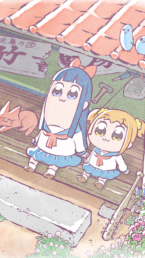 Handy-Wallpaper Animes, Pipimi (Pop Team Epos), Popuko (Pop Team Epos), Pop Team Epic kostenlos herunterladen.