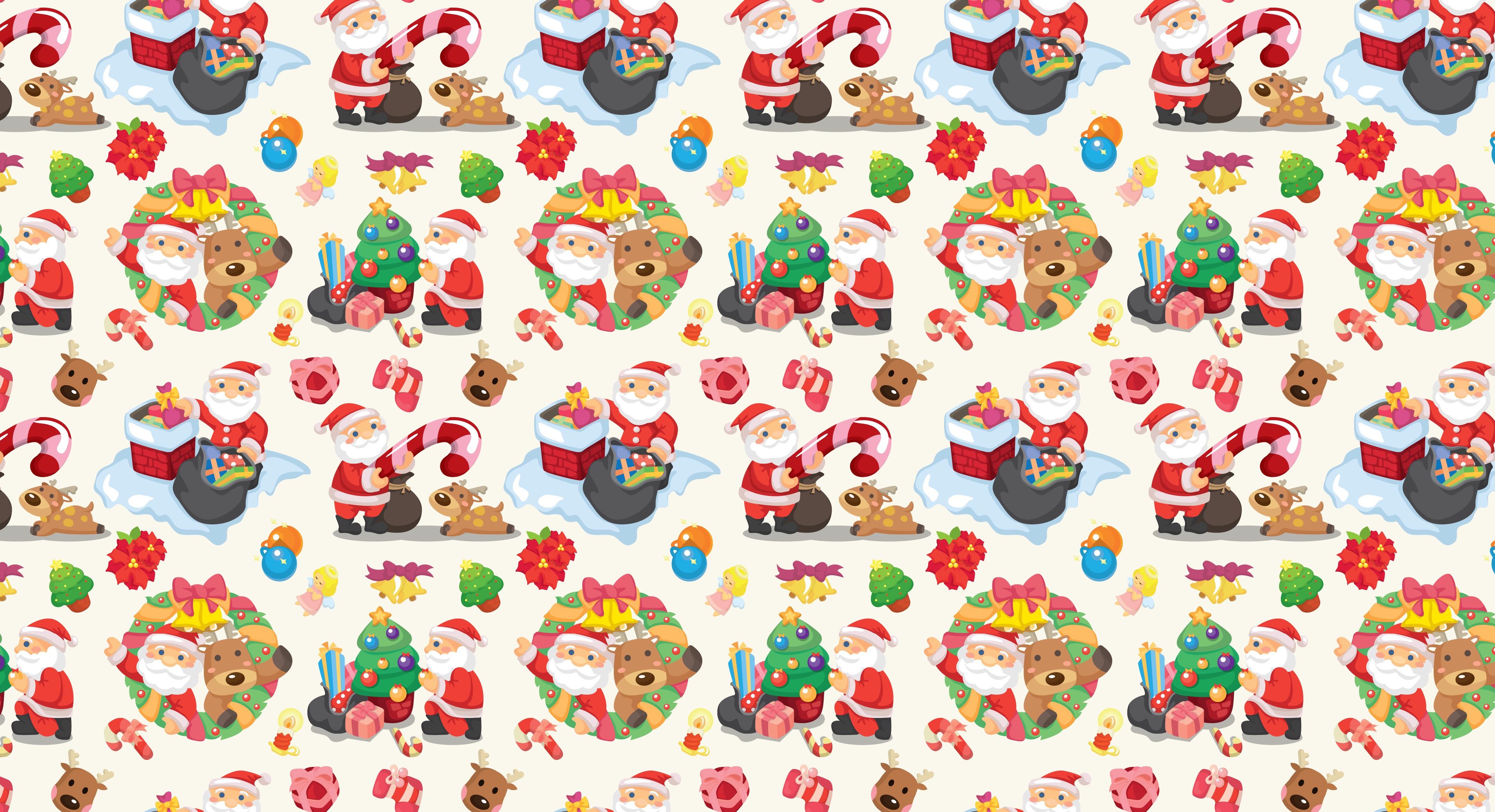 Free download wallpaper Christmas, Holiday, Santa, Reindeer, Candy Cane on your PC desktop