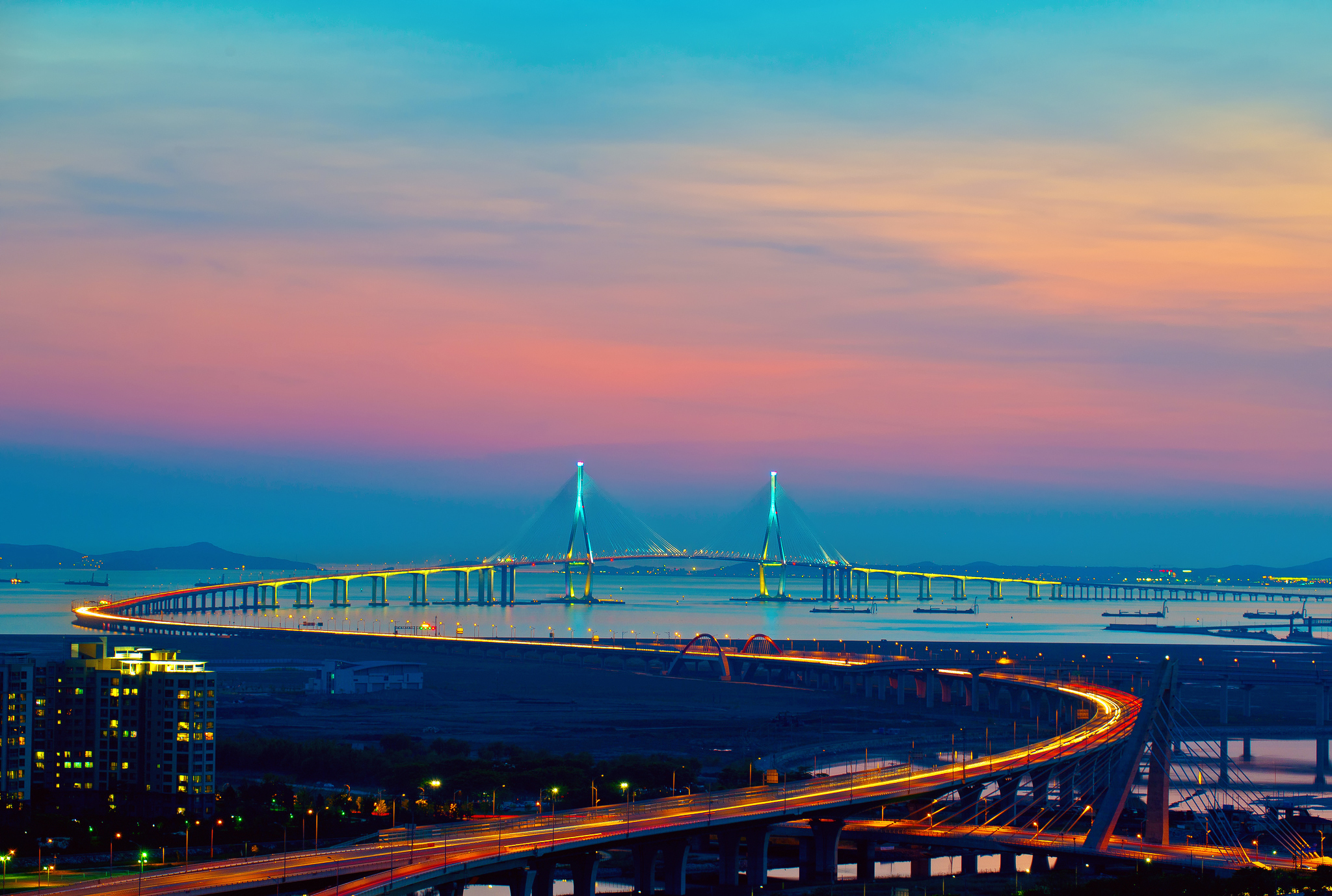 Télécharger des fonds d'écran Pont D'incheon HD