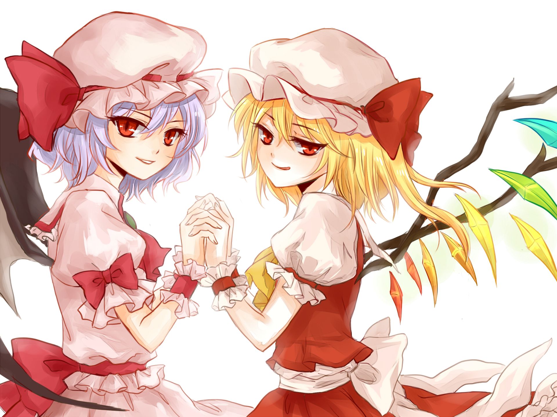 Descarga gratis la imagen Animado, Remilia Escarlata, Flandre Escarlata, Touhou en el escritorio de tu PC