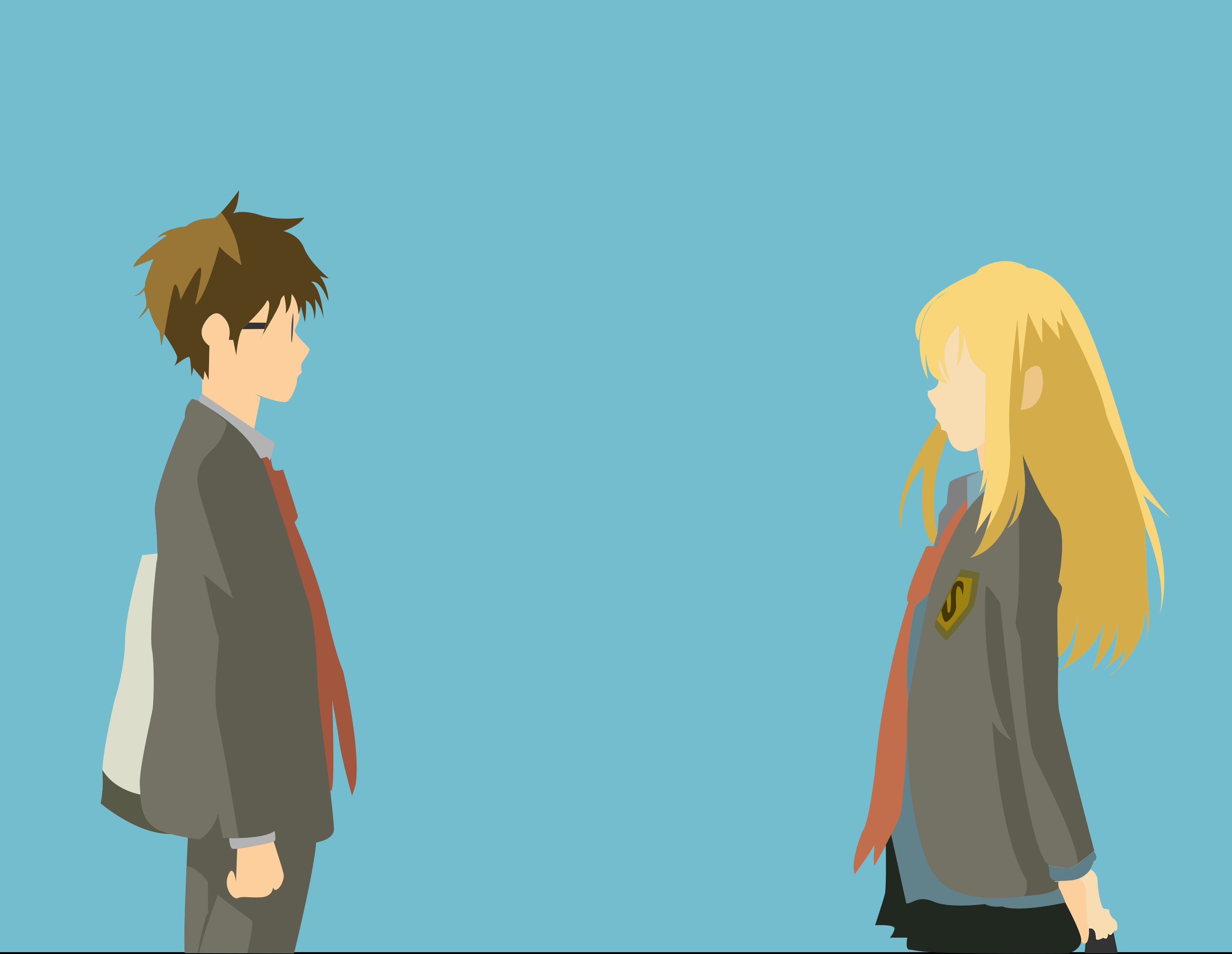 Handy-Wallpaper Animes, Kousei Arima, Kaori Miyazono, Shigatsu Wa Kimi No Uso Sekunden In Moll kostenlos herunterladen.