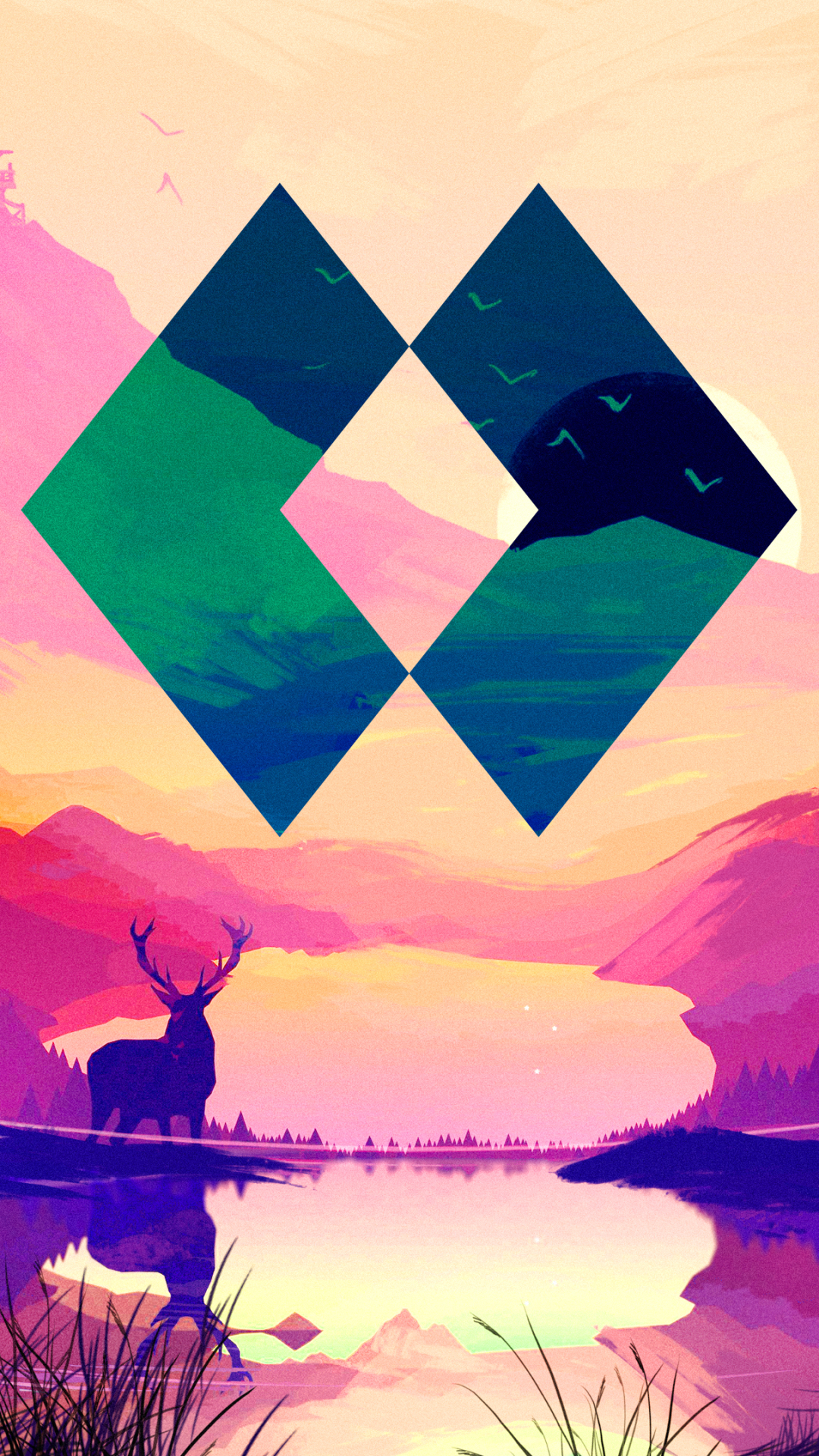 Download mobile wallpaper Shapes, Scenic, Video Game, Polyscape, Firewatch for free.