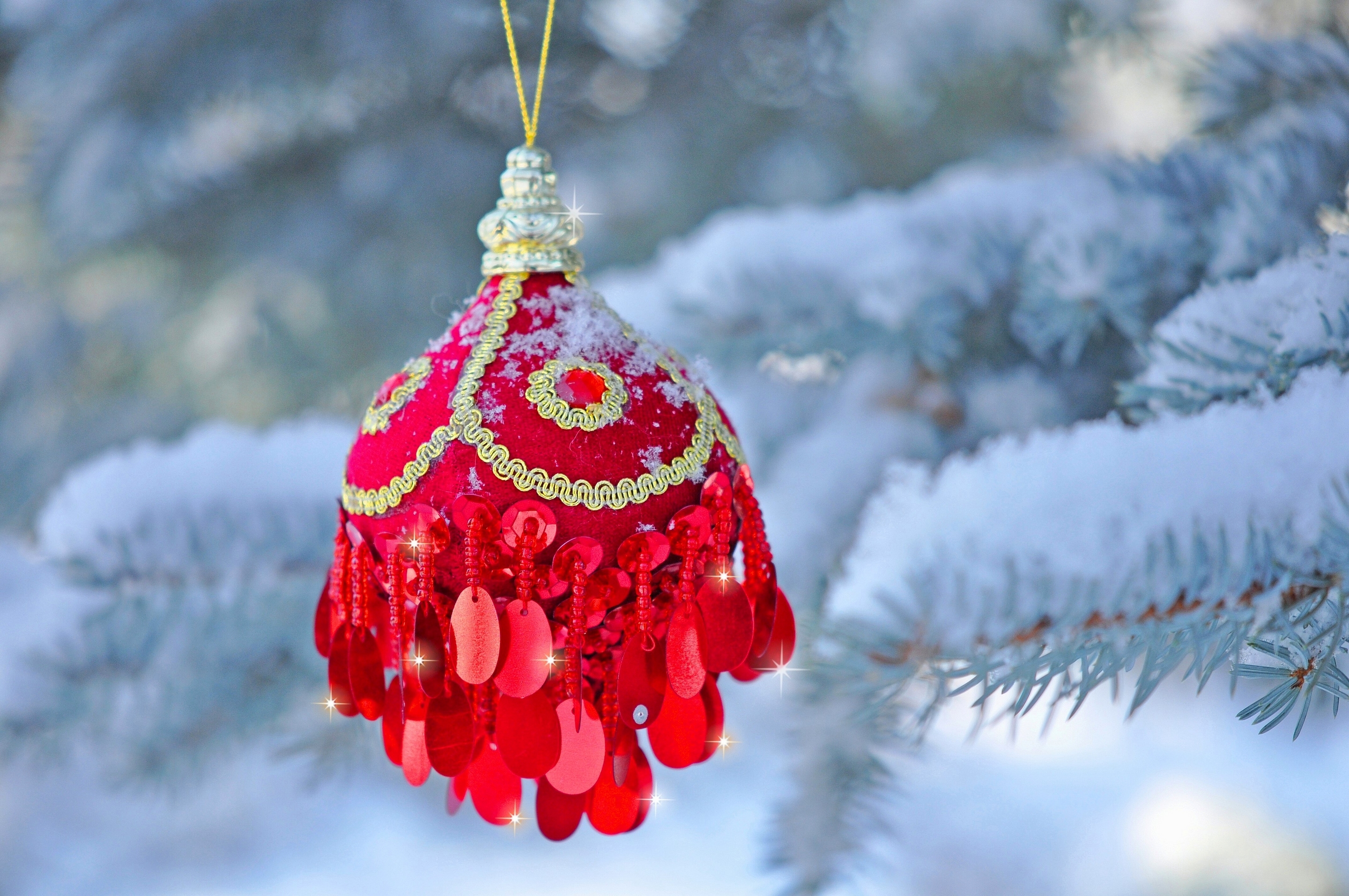 Baixar papel de parede para celular de Neve, Natal, Bola, Decoração, Feriados gratuito.