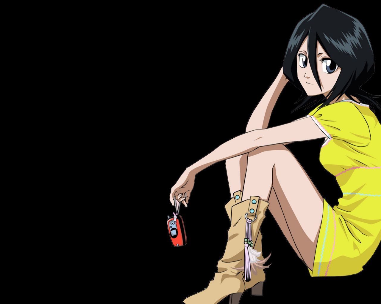 Handy-Wallpaper Bleach, Rukia Kuchiki, Animes kostenlos herunterladen.