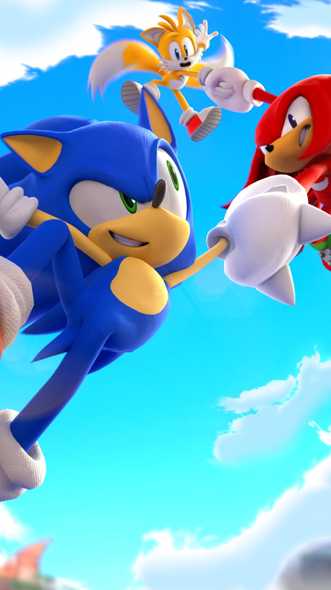 sonic heroes, video game, sonic the hedgehog, knuckles the echidna, miles 'tails' prower, sonic