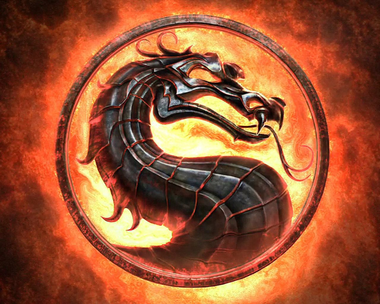 games, dragons, mortal kombat, logos, fire HD wallpaper