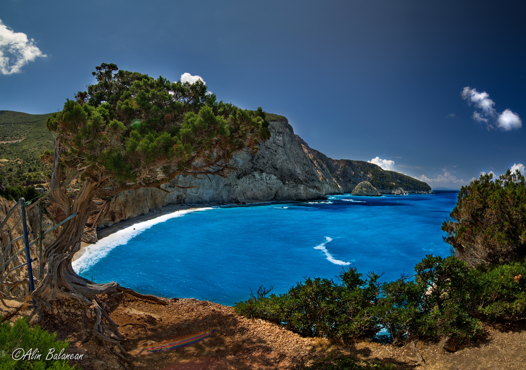 PCデスクトップに自然, 水, 木, 海洋, 青い, 崖, 地球, 海岸線, ギリシャ画像を無料でダウンロード