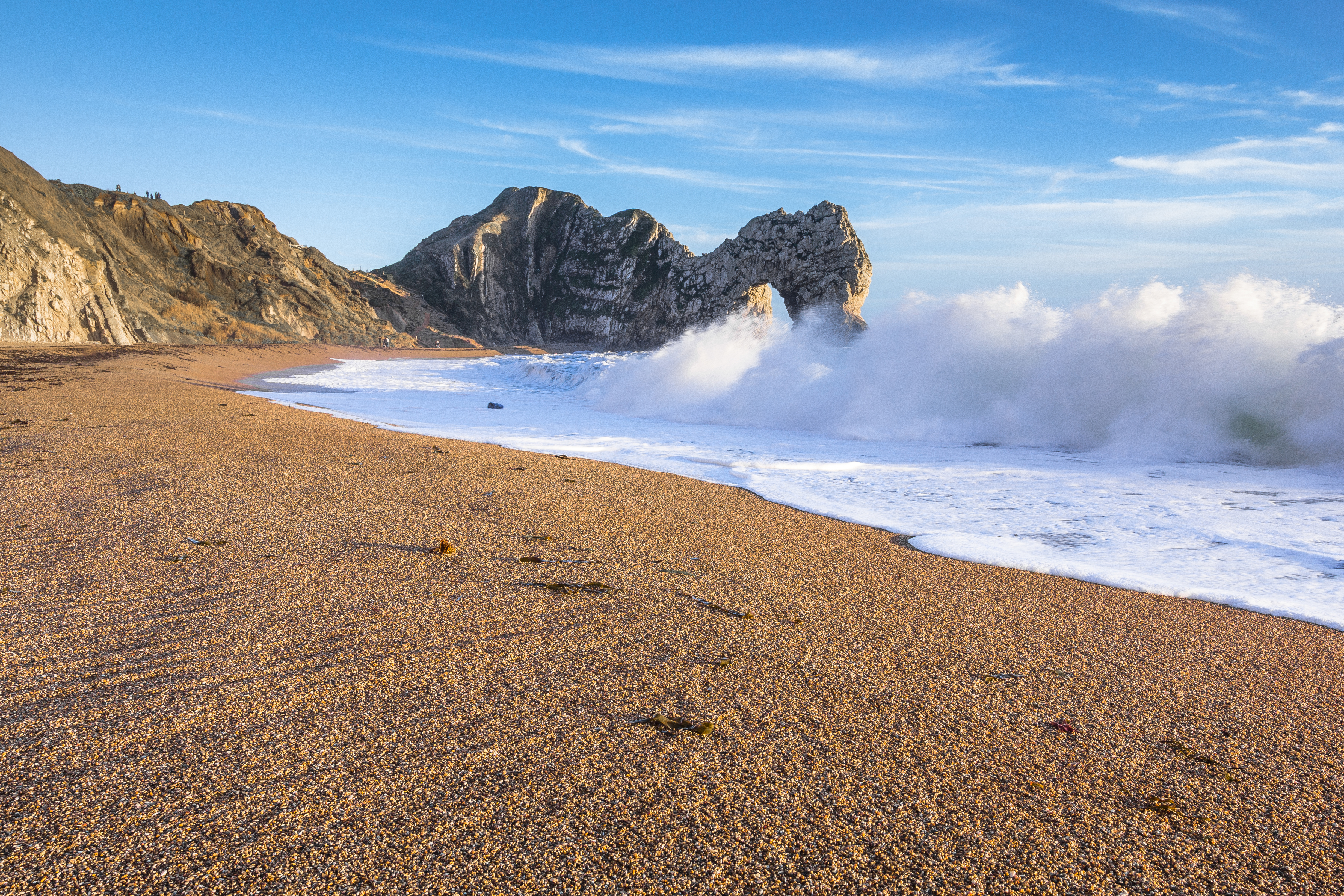 landscape, sea, nature, waves, beach, rock desktop HD wallpaper