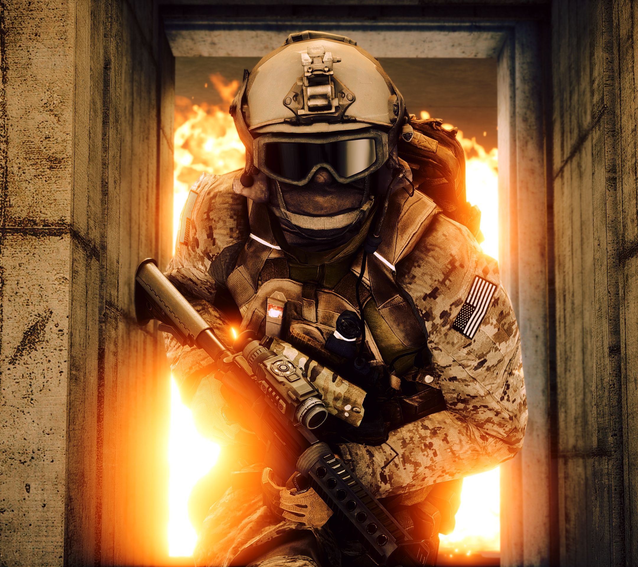 Free download wallpaper Weapon, Battlefield, Soldier, Video Game, Battlefield 4 on your PC desktop