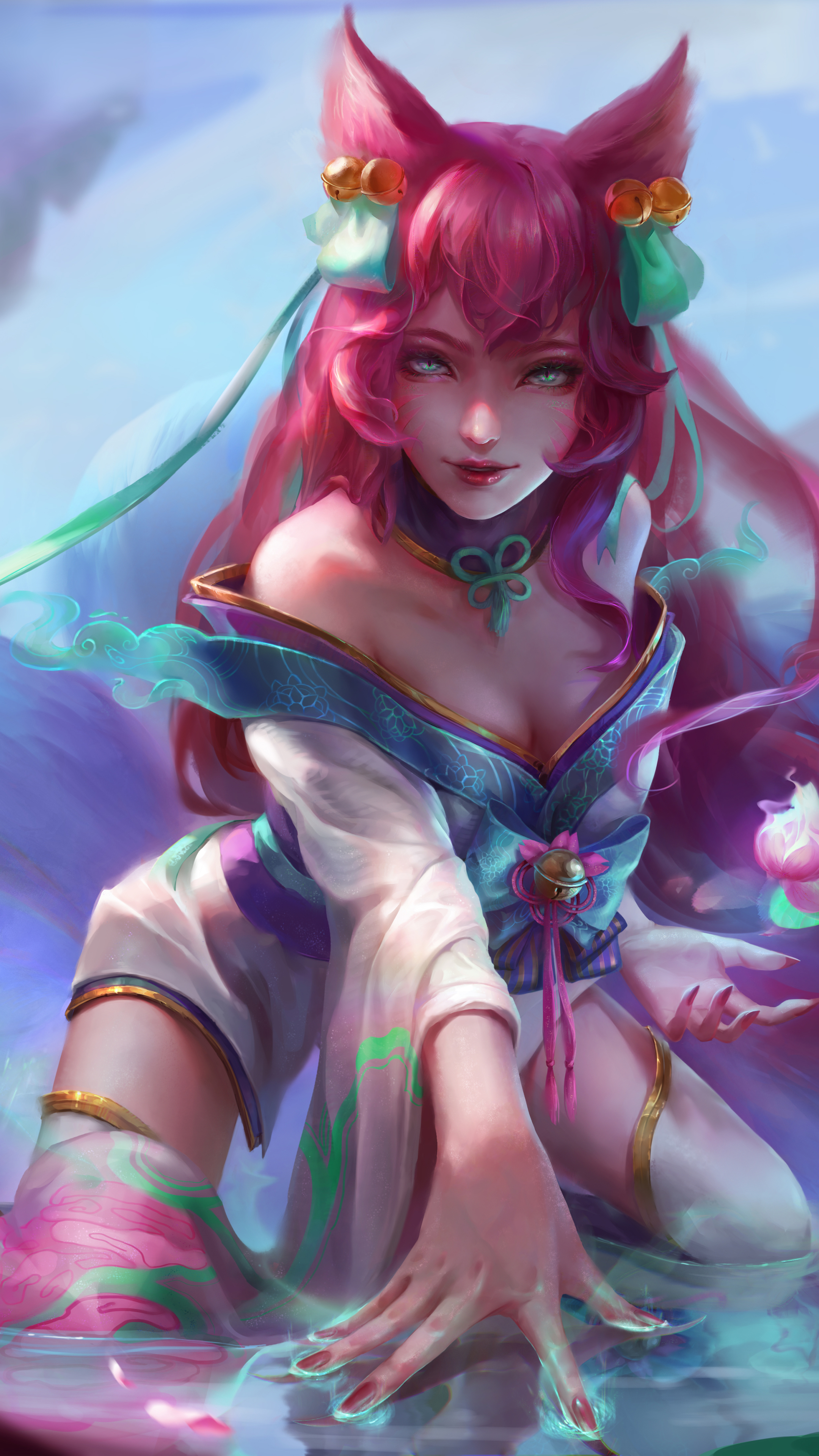 Descarga gratuita de fondo de pantalla para móvil de League Of Legends, Videojuego, Ahri (Liga De Leyendas).