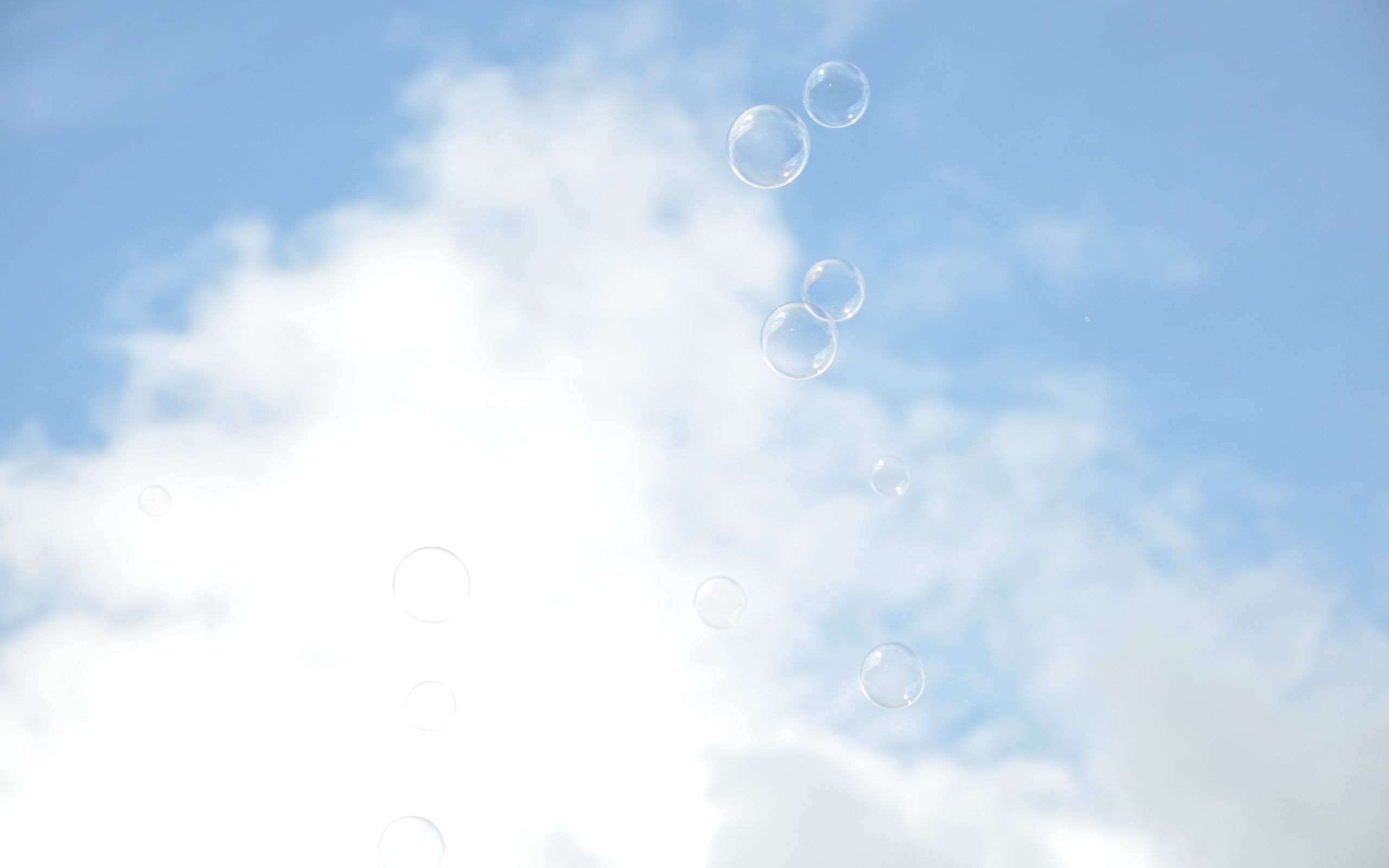 Download mobile wallpaper Clouds, Sky, Landscape, Bubbles for free.