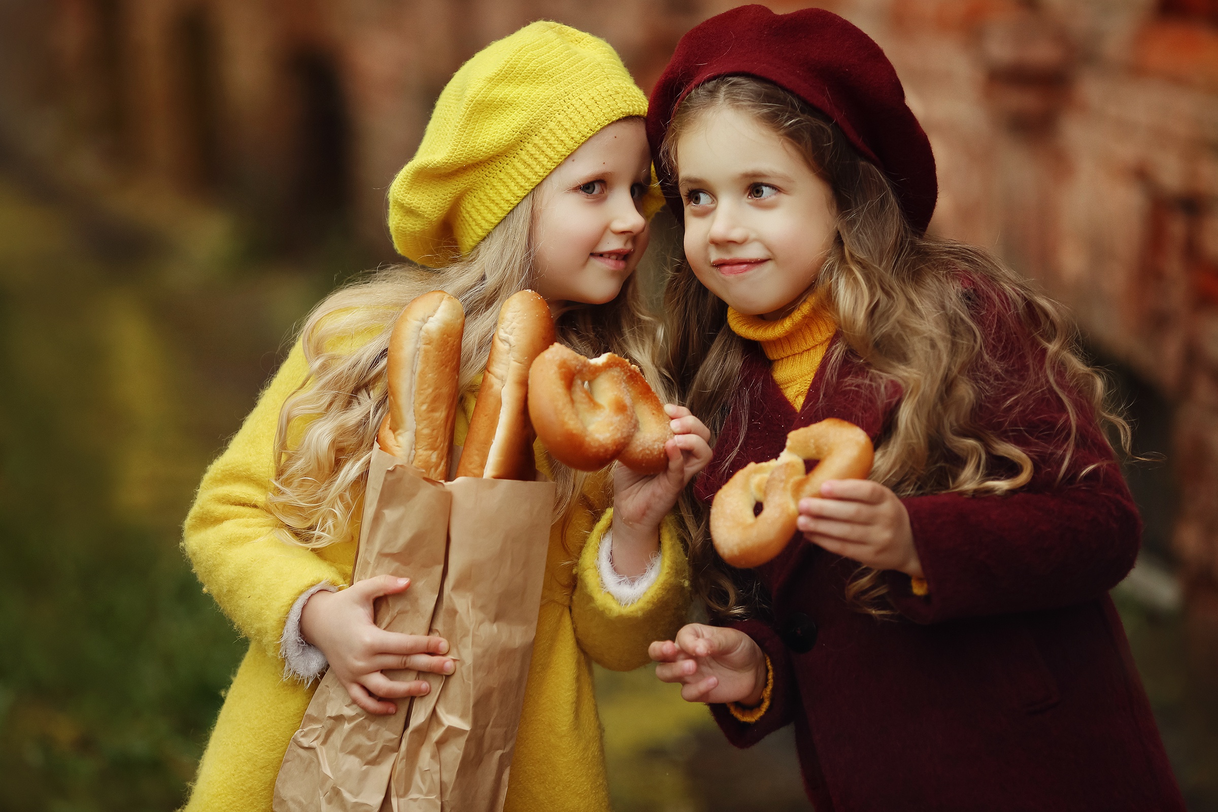 Laden Sie das Kind, Hut, Brot, Fotografie, Kleines Mädchen-Bild kostenlos auf Ihren PC-Desktop herunter
