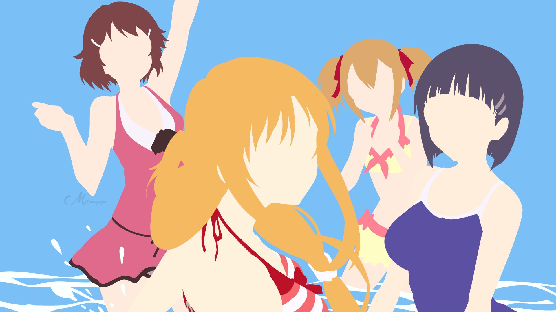 Free download wallpaper Anime, Sword Art Online, Vector, Asuna Yuuki, Suguha Kirigaya, Rika Shinozaki, Keiko Ayano on your PC desktop