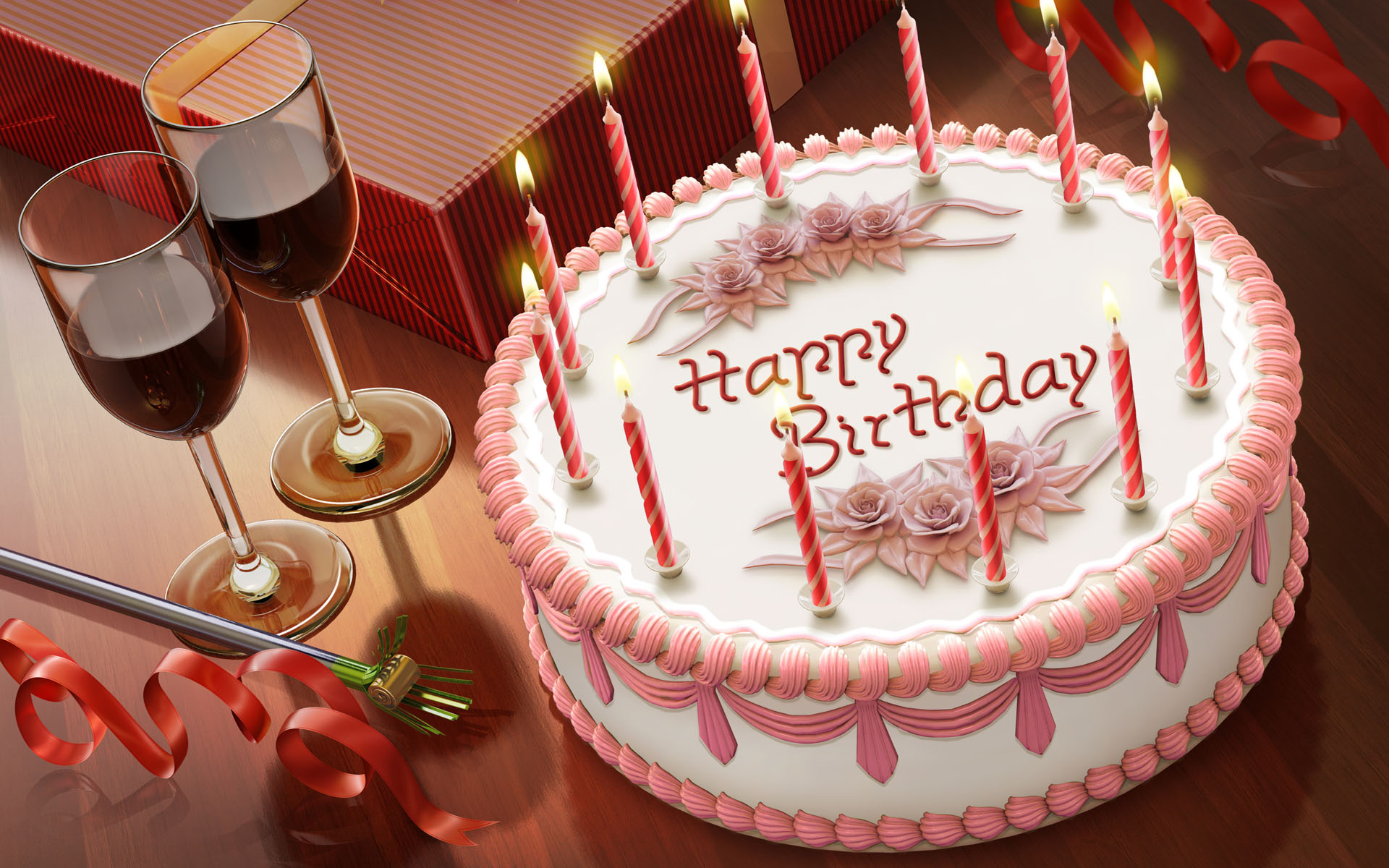 163067 завантажити картинку свято, день народження, торт, свічка, з днем народження, вино - шпалери і заставки безкоштовно