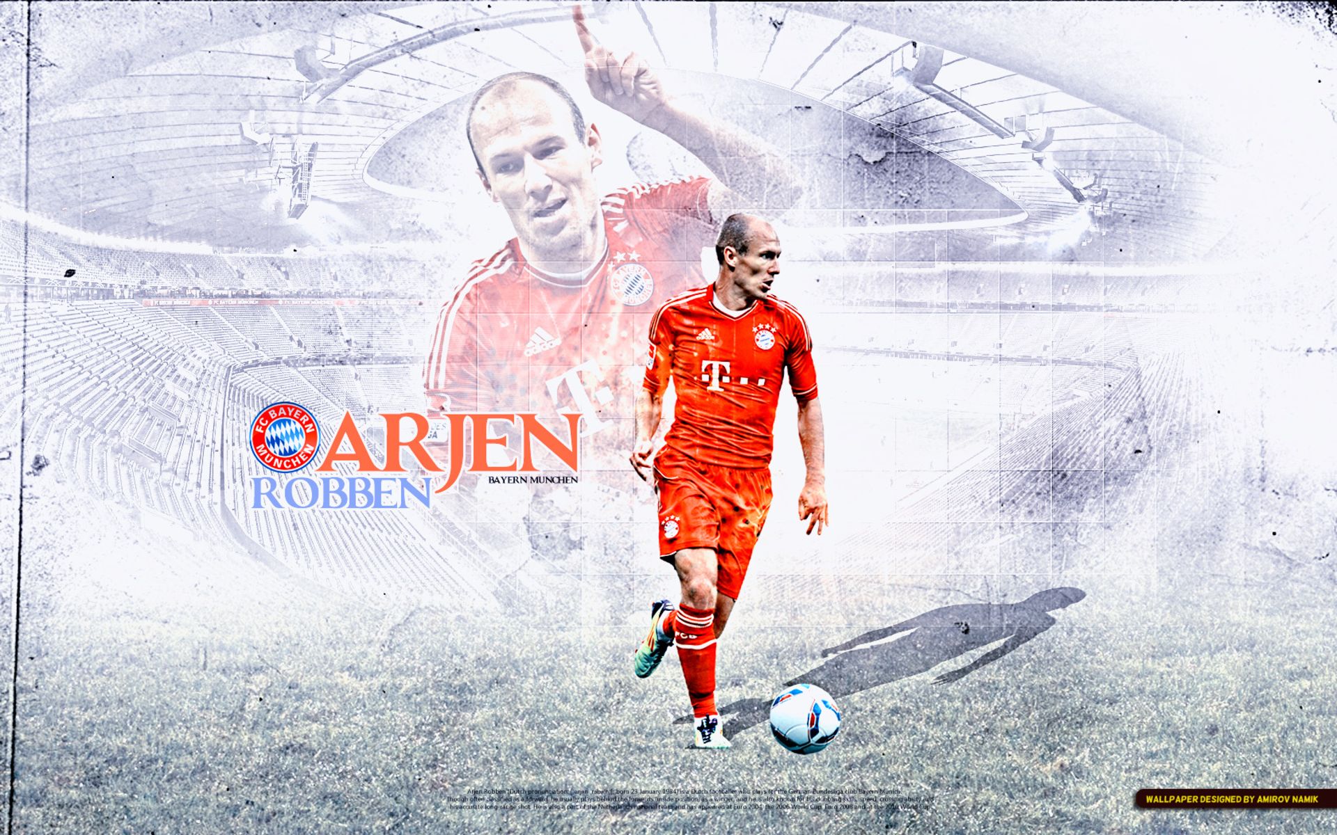 Free download wallpaper Sports, Soccer, Fc Bayern Munich, Arjen Robben on your PC desktop