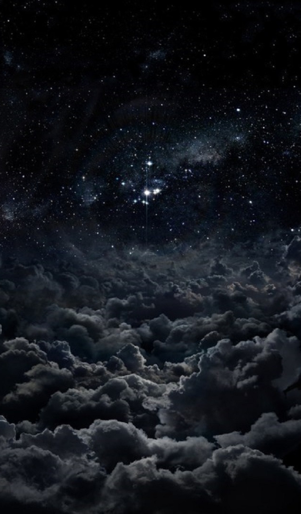 Скачать картинку Небо, Звезды, Ночь, Облака, Облако, Земля/природа в телефон бесплатно.