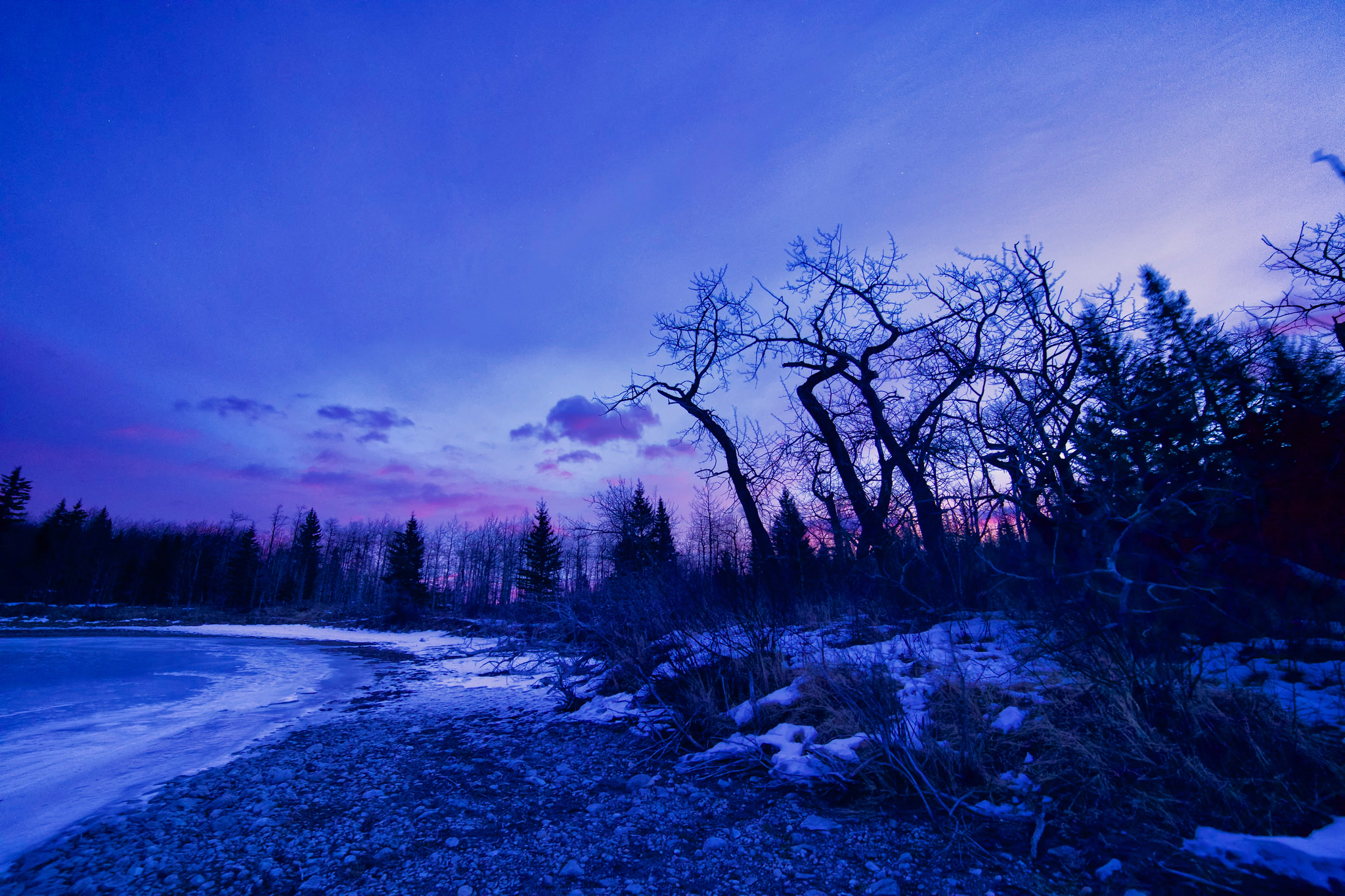 Descarga gratis la imagen Invierno, Nieve, Amanecer, Lago, Árbol, Tierra/naturaleza en el escritorio de tu PC