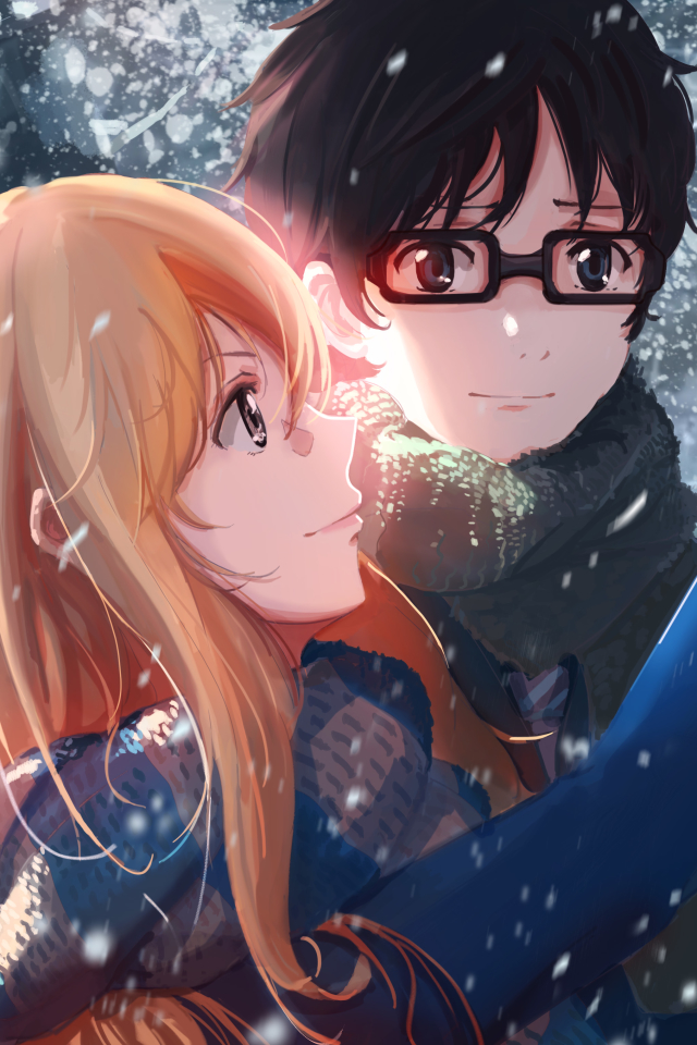 Download mobile wallpaper Anime, Cat, Kousei Arima, Kaori Miyazono, Your Lie In April for free.