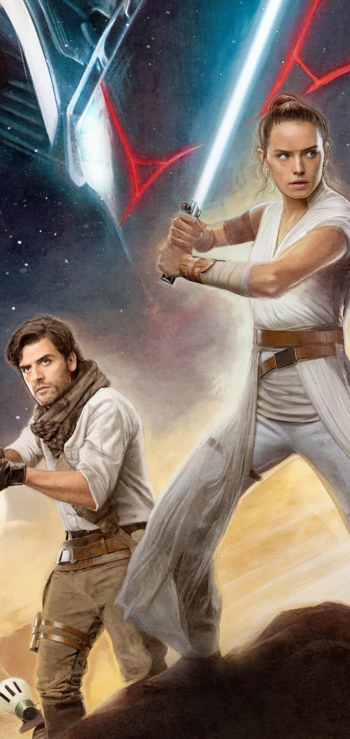 Download mobile wallpaper Star Wars, Movie, Rey (Star Wars), Poe Dameron, Star Wars: The Rise Of Skywalker for free.