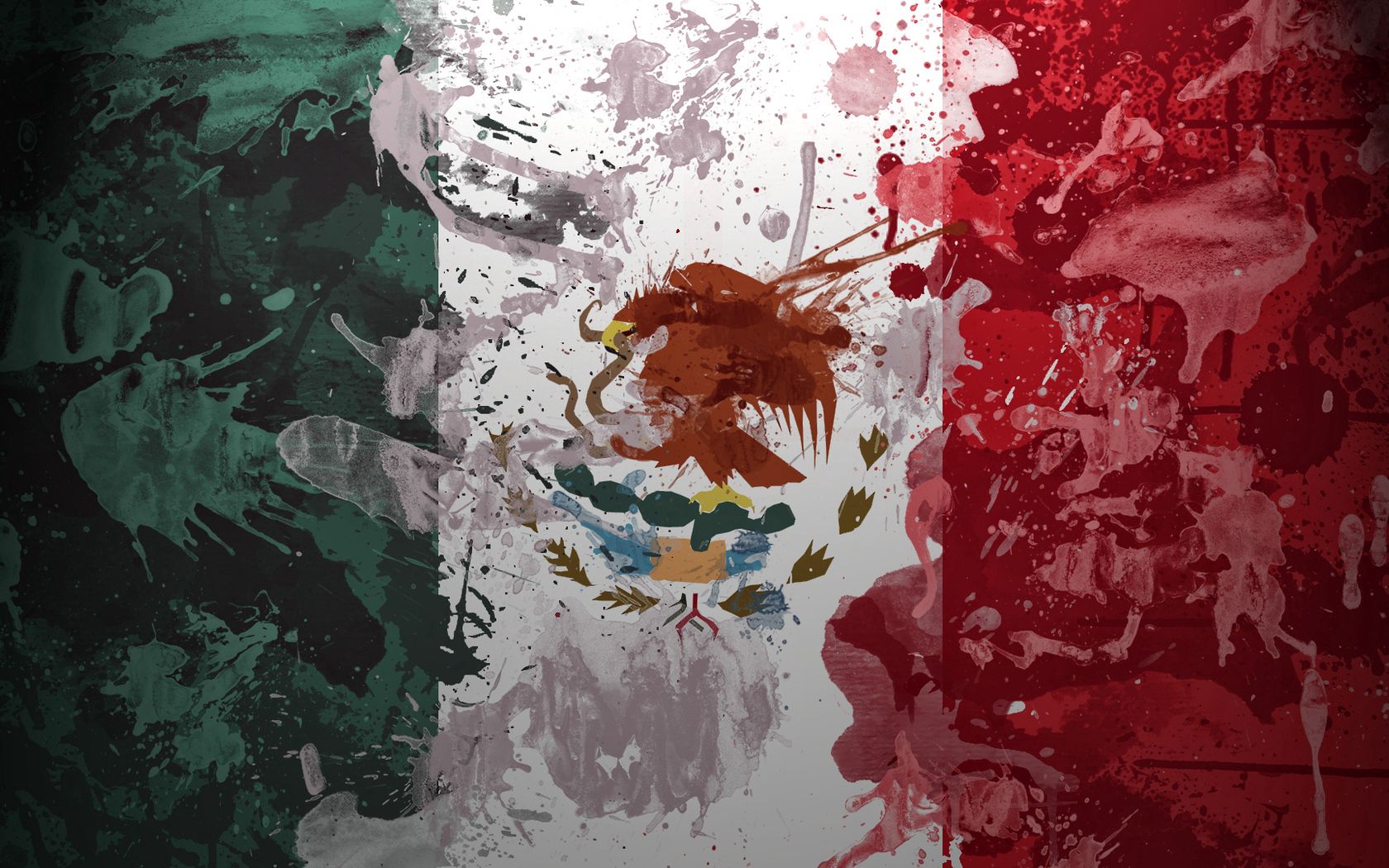 Скачать обои бесплатно Флаг, Краски, Мексика, Текстура, Фон, Текстуры картинка на рабочий стол ПК