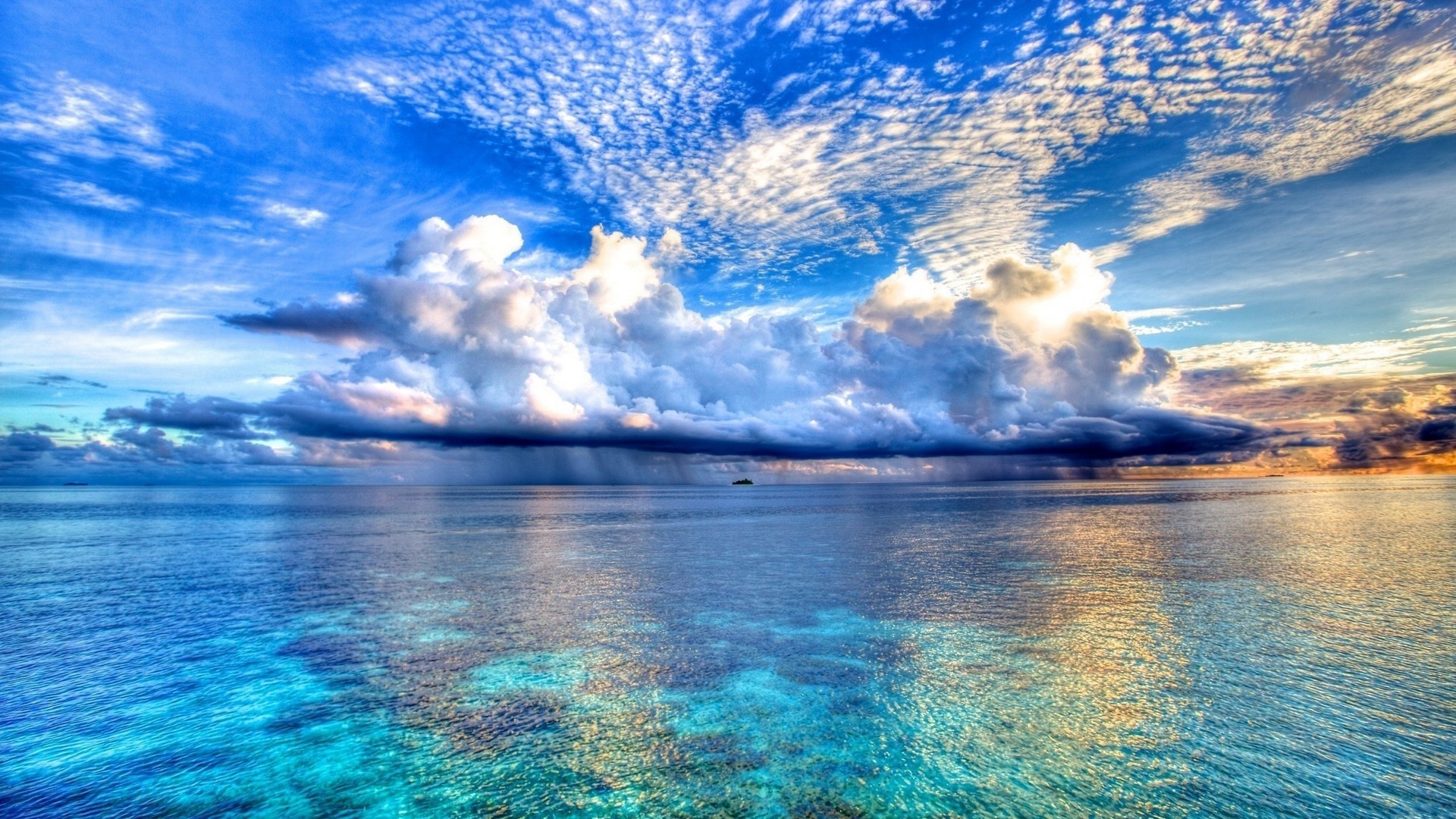 ocean, sky, water, nature, cloud, earth