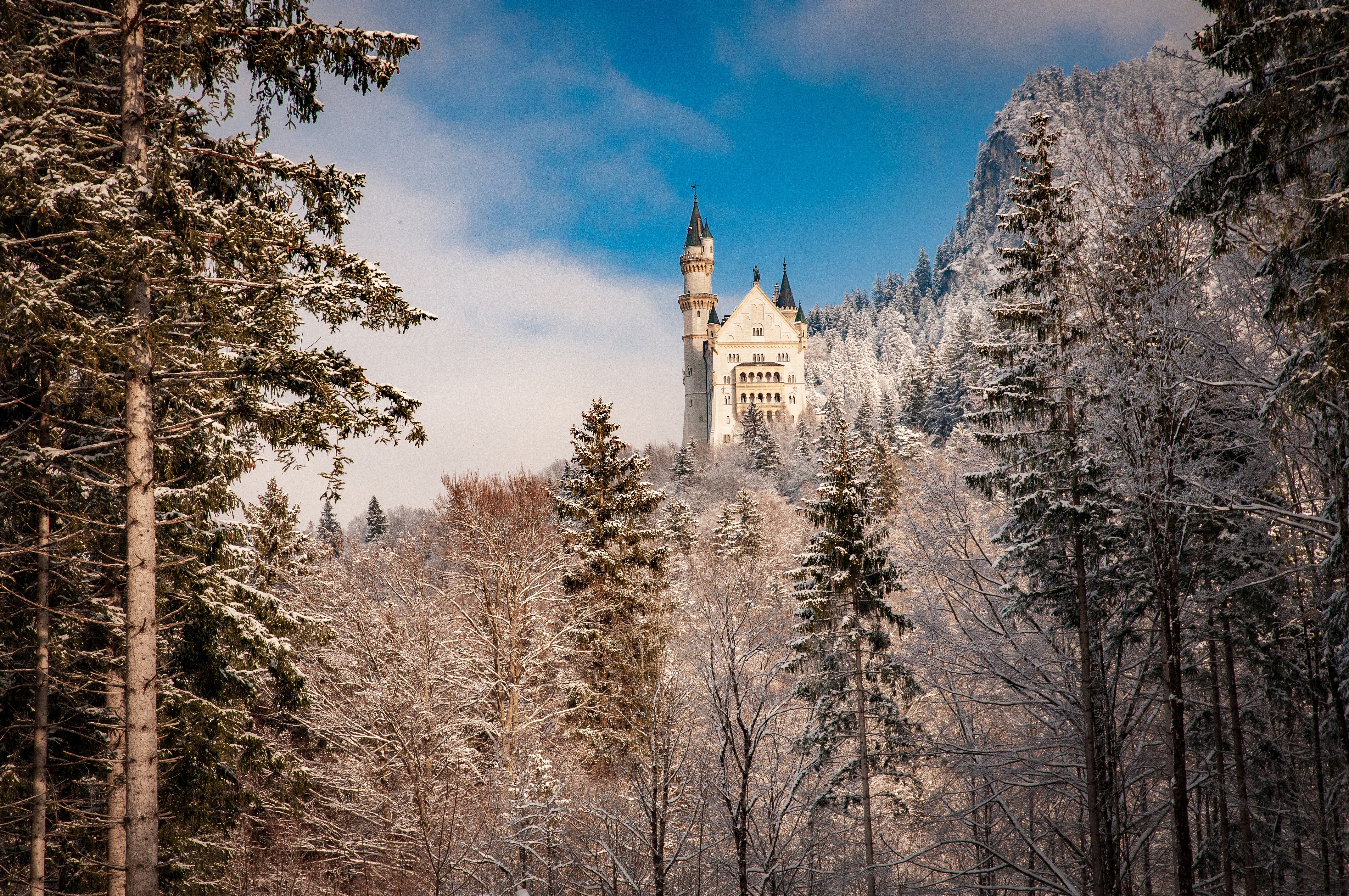 Download mobile wallpaper Castles, Germany, Bavaria, Neuschwanstein Castle, Man Made for free.