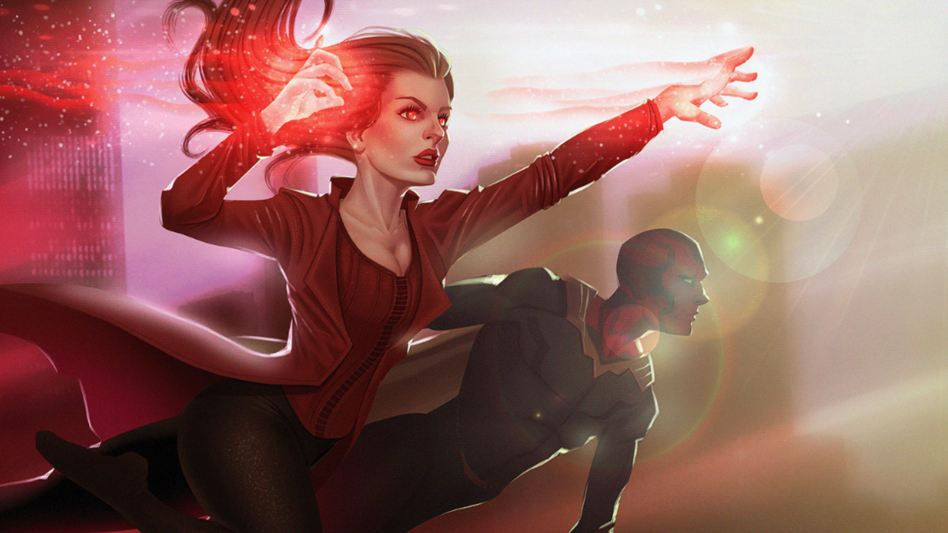 Download mobile wallpaper Tv Show, Vision (Marvel Comics), Scarlet Witch, Wandavision for free.
