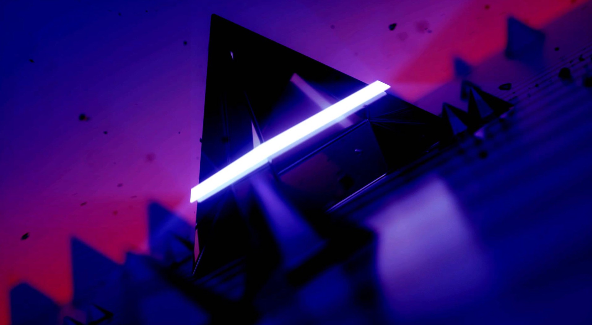 Free download wallpaper Abstract, Light, Purple, Triangle on your PC desktop