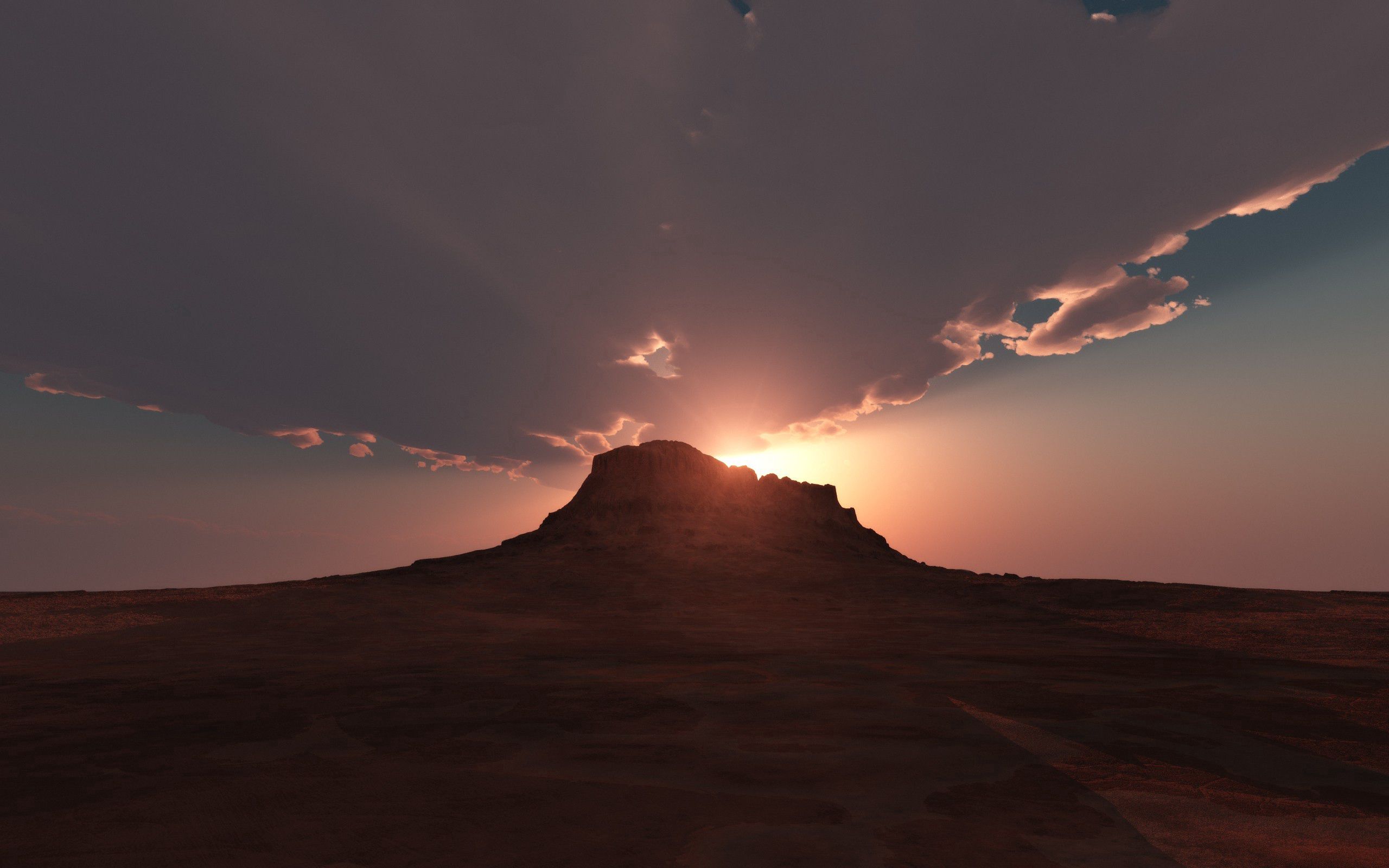 Laden Sie das Sunset, Hügel, Hill, Sky, Clouds, Mountains, Natur-Bild kostenlos auf Ihren PC-Desktop herunter
