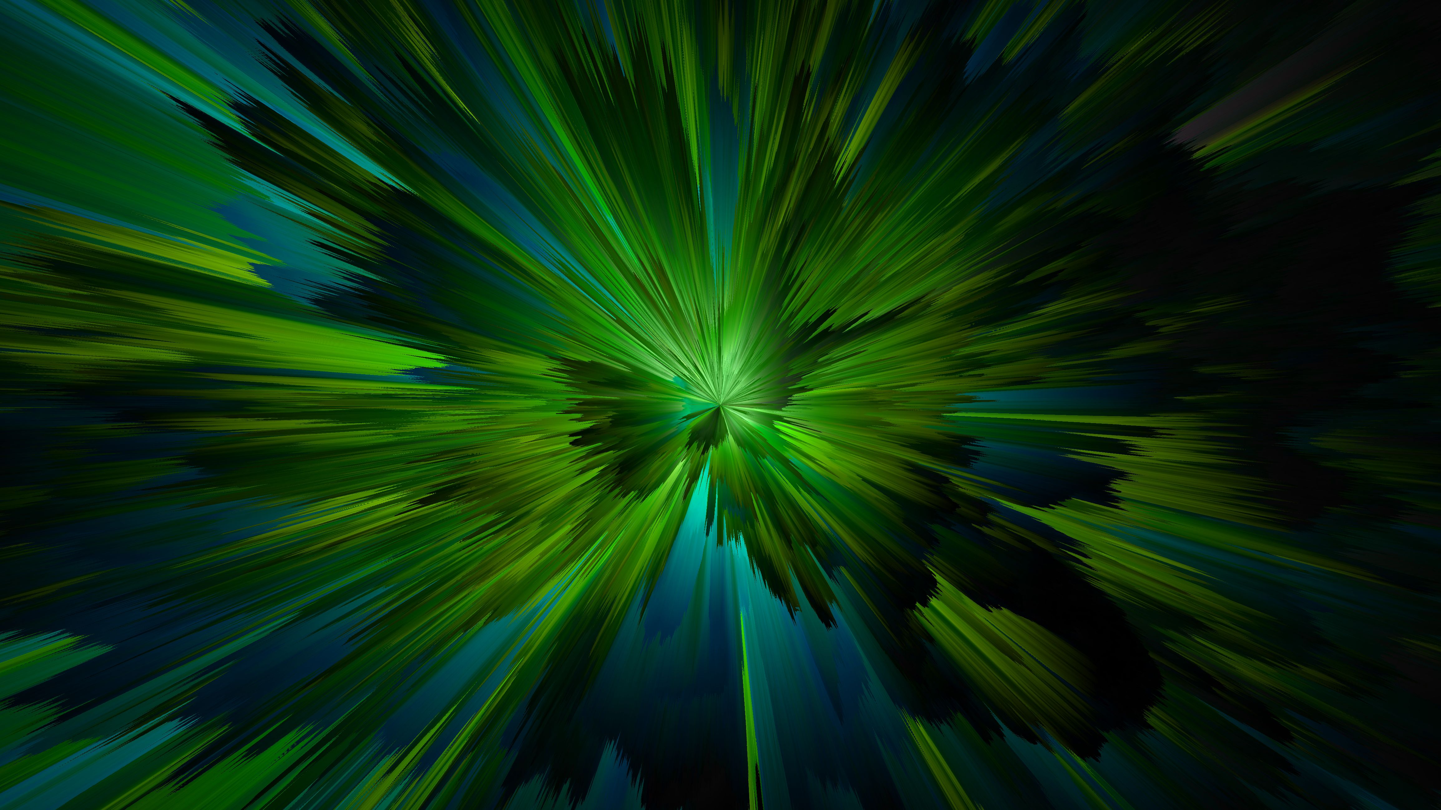 beams, streaks, abstract, green, rays, lines, stripes 1080p