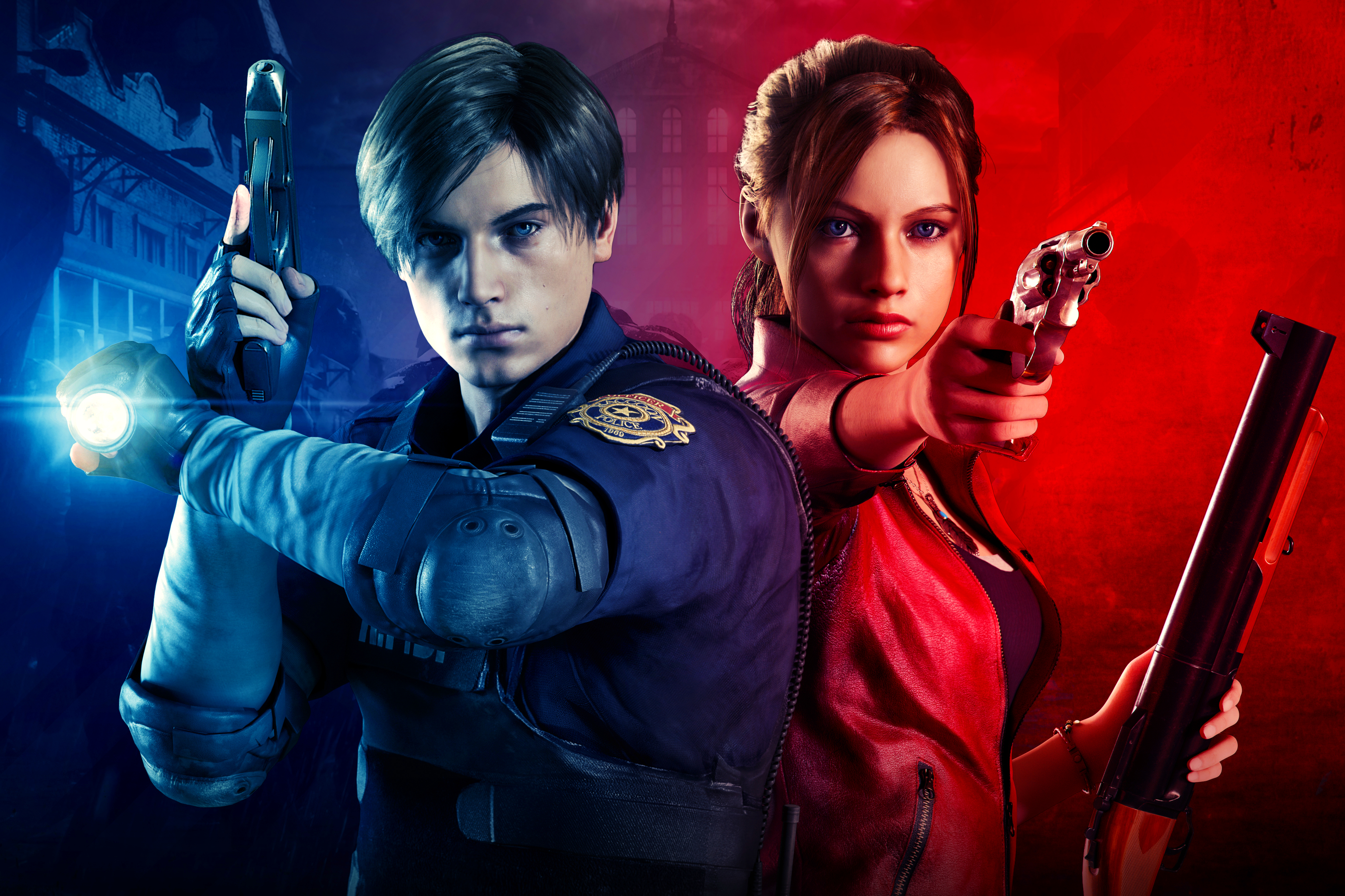 Laden Sie das Resident Evil, Computerspiele, Leon S Kennedy, Claire Rotfeld, Resident Evil 2 (2019)-Bild kostenlos auf Ihren PC-Desktop herunter