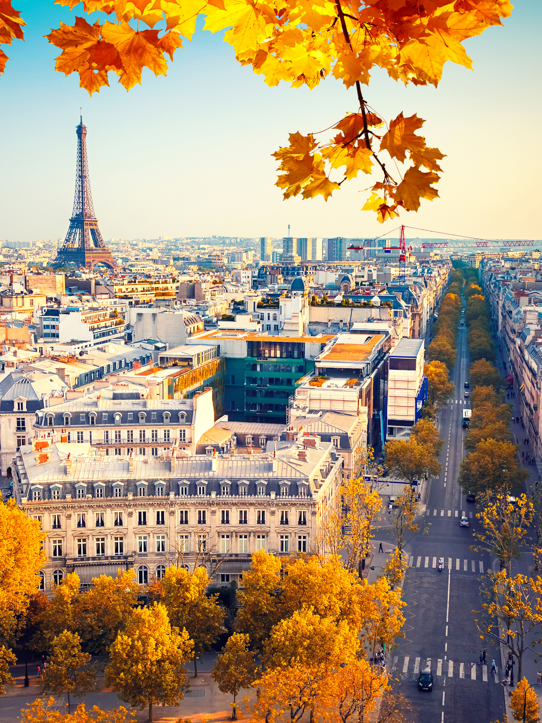 Download mobile wallpaper Cities, Paris, Eiffel Tower, City, Building, Fall, France, Cityscape, Man Made for free.