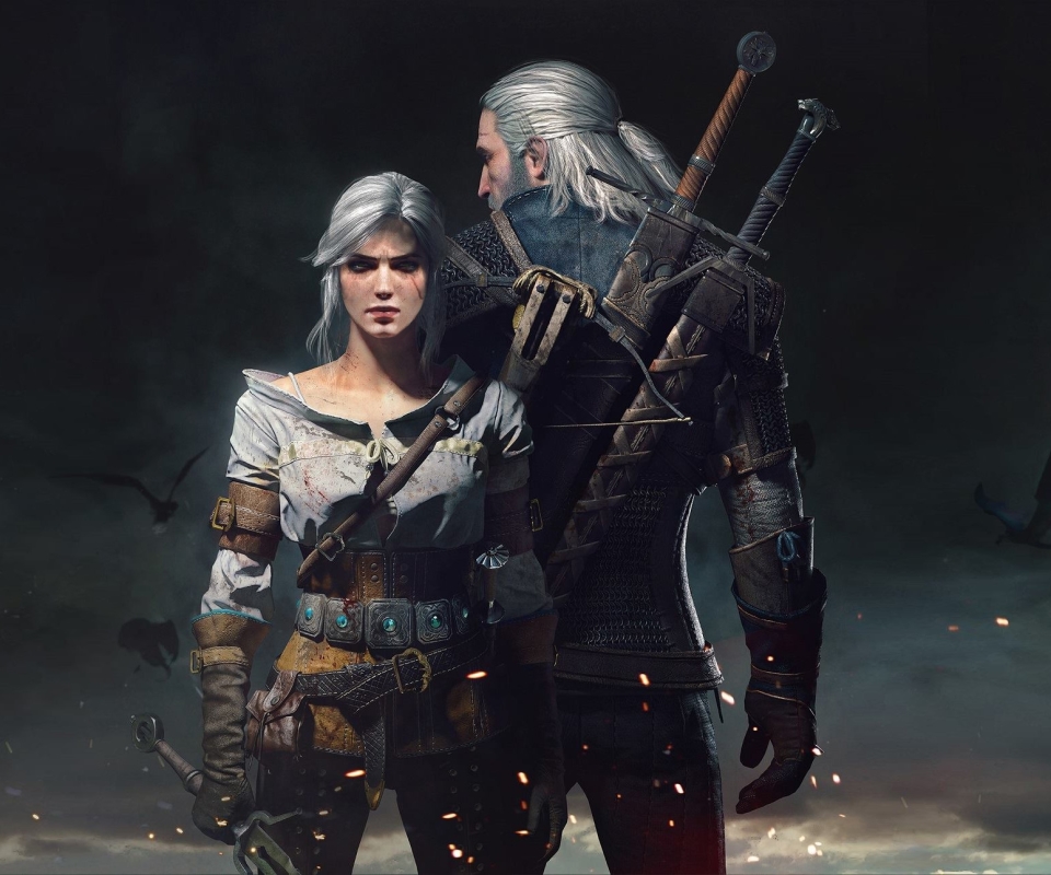 Download mobile wallpaper Video Game, The Witcher, Geralt Of Rivia, The Witcher 3: Wild Hunt, Ciri (The Witcher) for free.