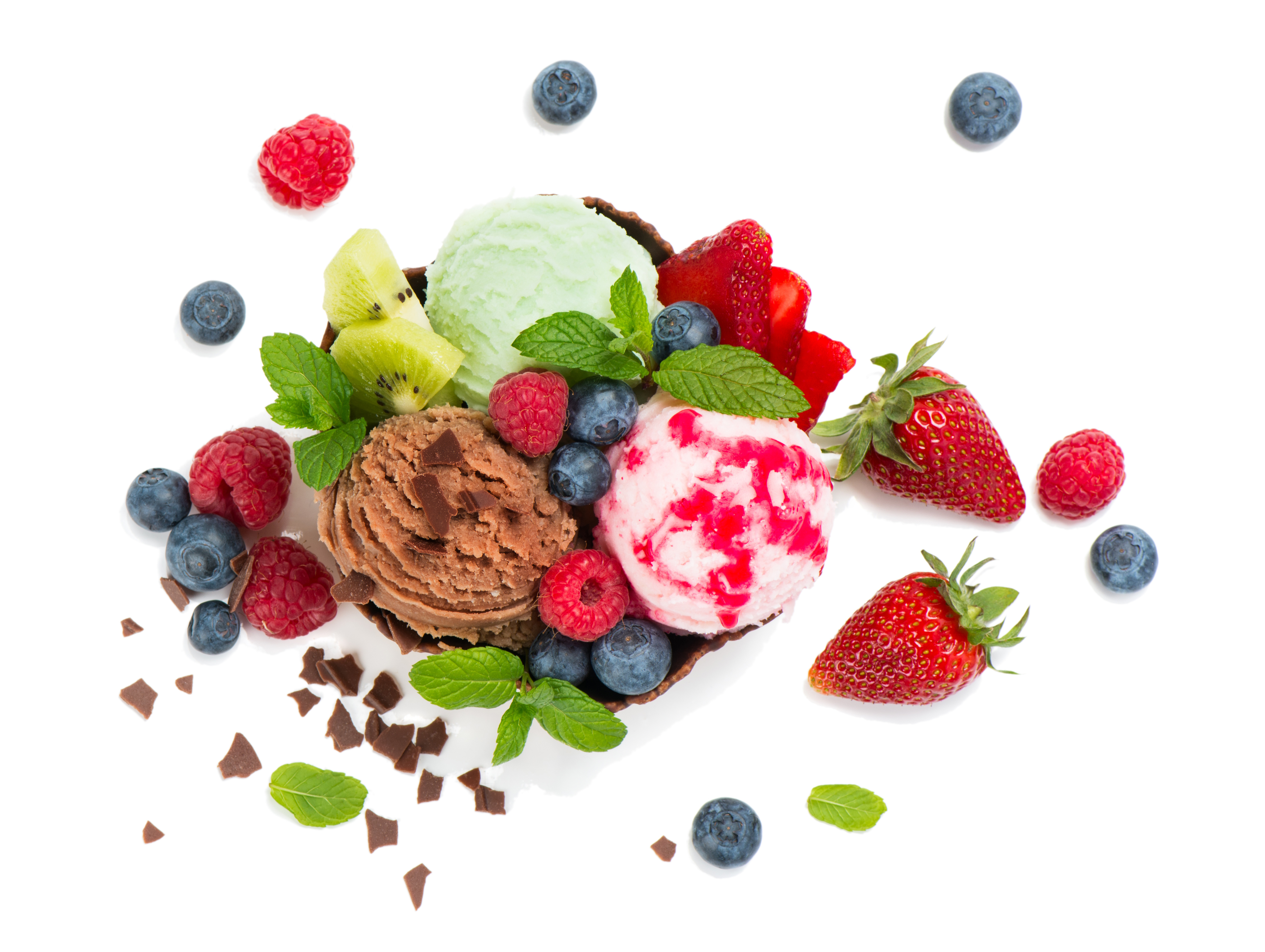 Free download wallpaper Food, Strawberry, Blueberry, Raspberry, Ice Cream, Berry, Fruit, Sweets on your PC desktop