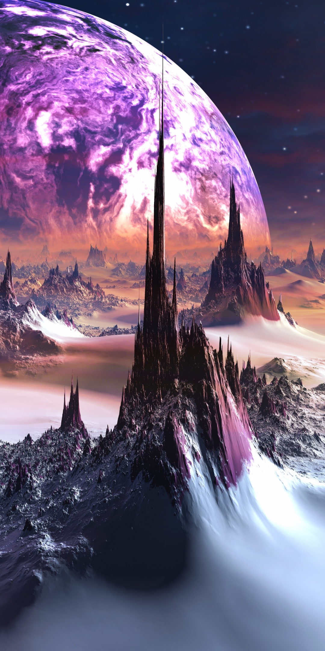 Handy-Wallpaper Landschaft, Platz, Planet, Science Fiction, Weltraum kostenlos herunterladen.