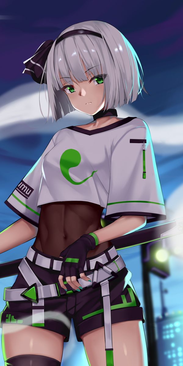 HDデスクトップ 壁紙: 東方, 魂魄妖夢, アニメ, 緑の目, 刀, ショートヘア, 白髪ダウンロード無料画像 #1006492