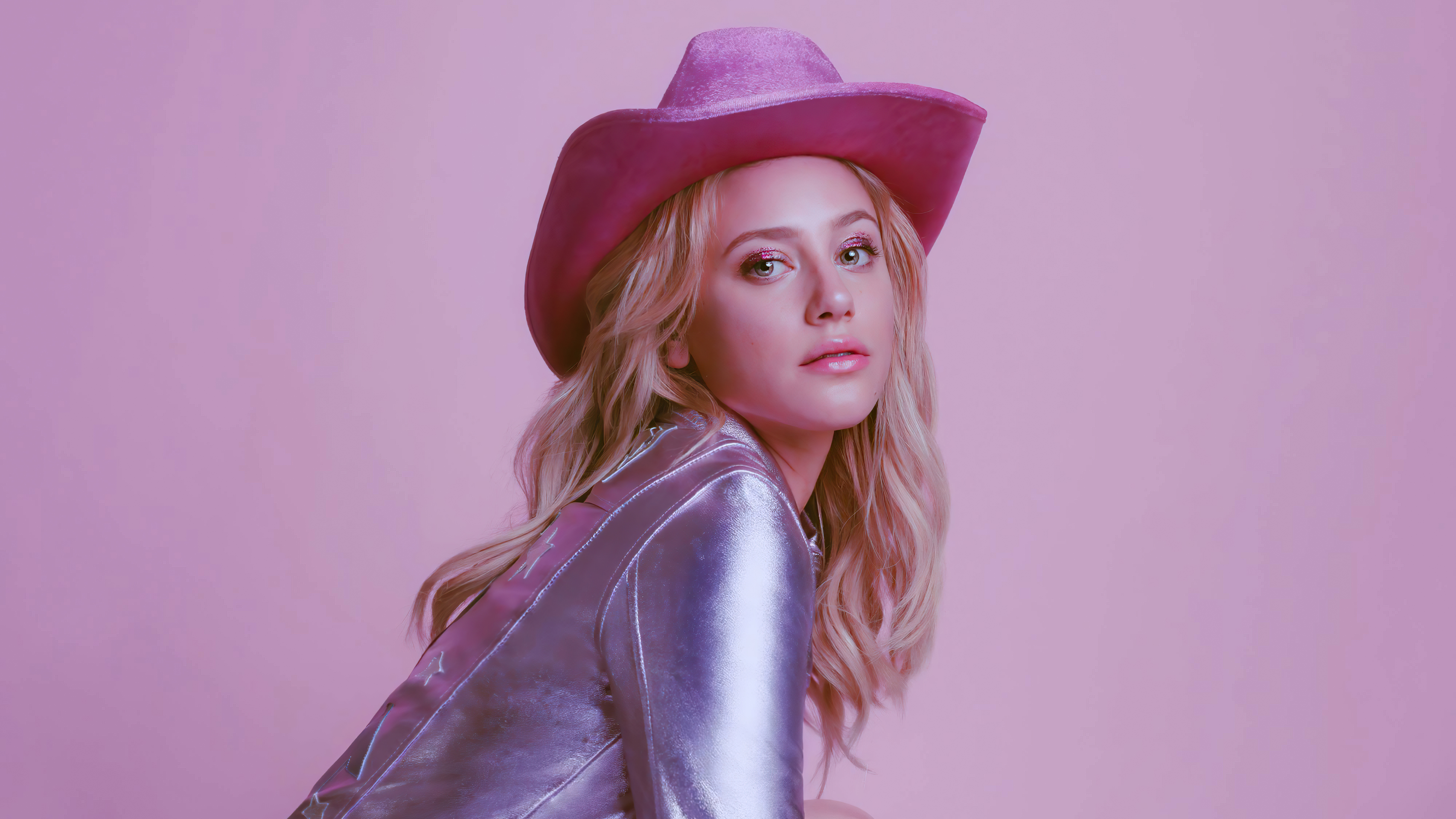 Download mobile wallpaper Blonde, Hat, American, Celebrity, Actress, Lili Reinhart for free.