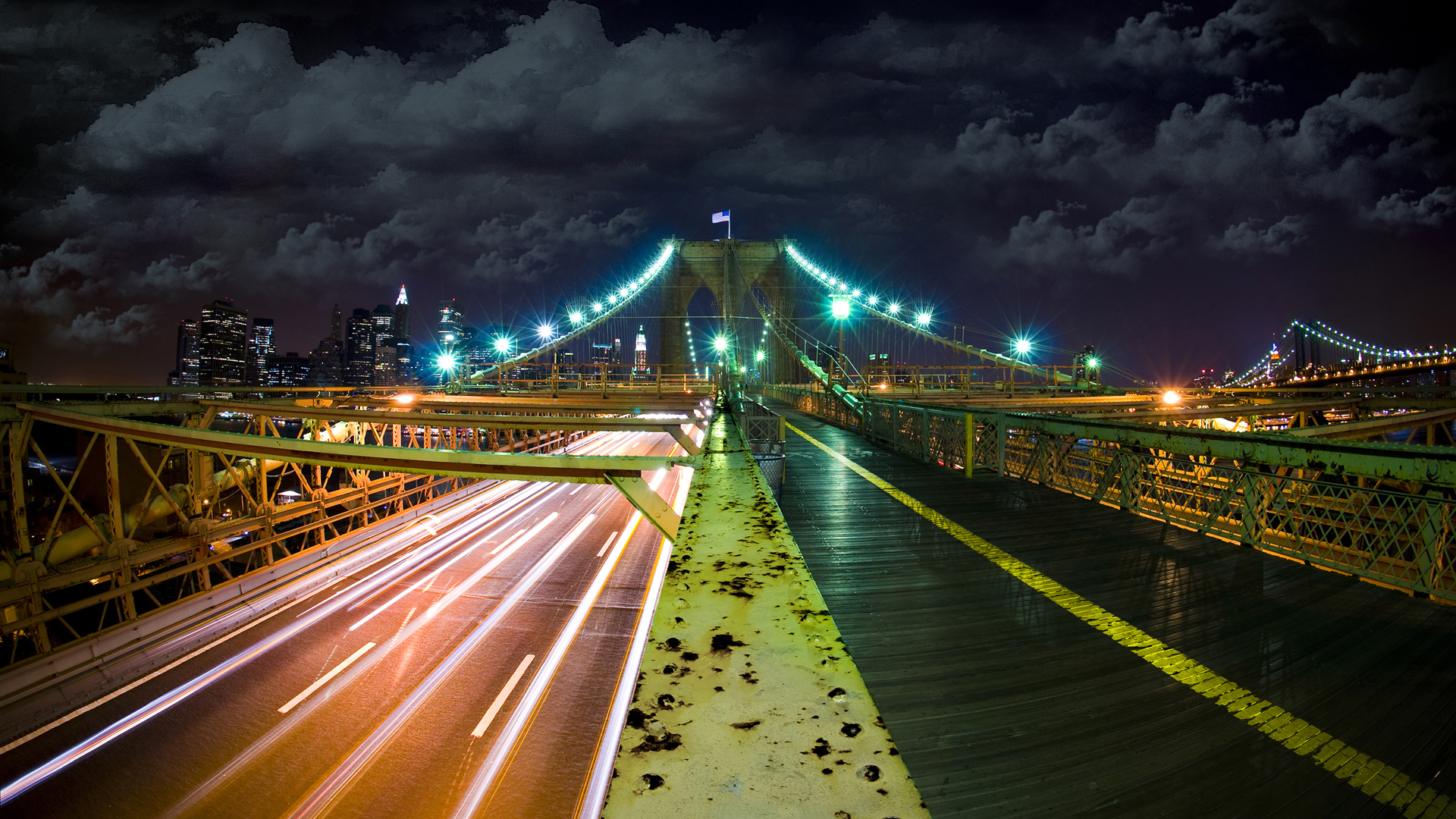 Download mobile wallpaper Brooklyn Bridge, Bridges, Manhattan, New York, Man Made for free.