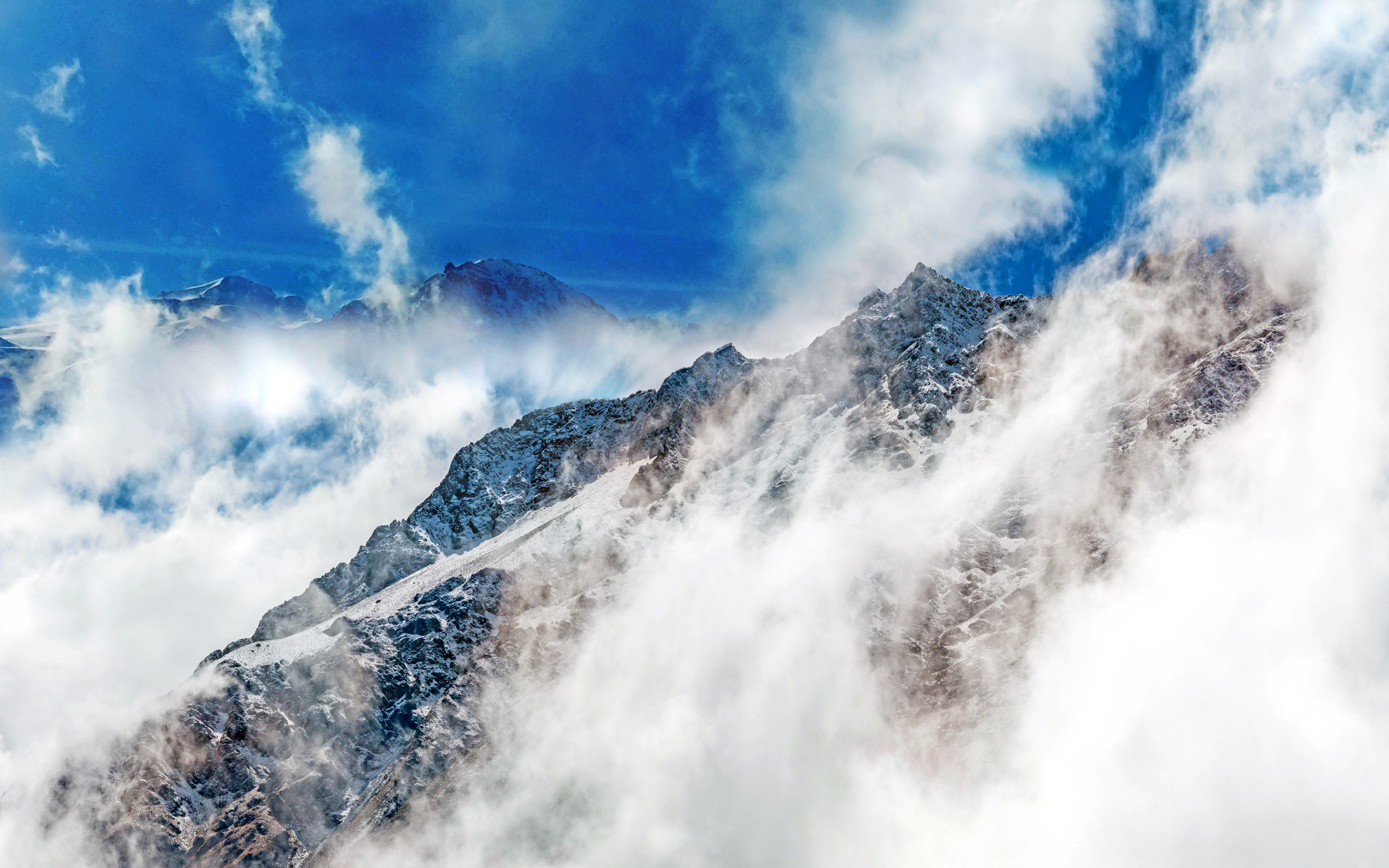 Téléchargez des papiers peints mobile Montagne, Nuage, Terre/nature, Neiger gratuitement.