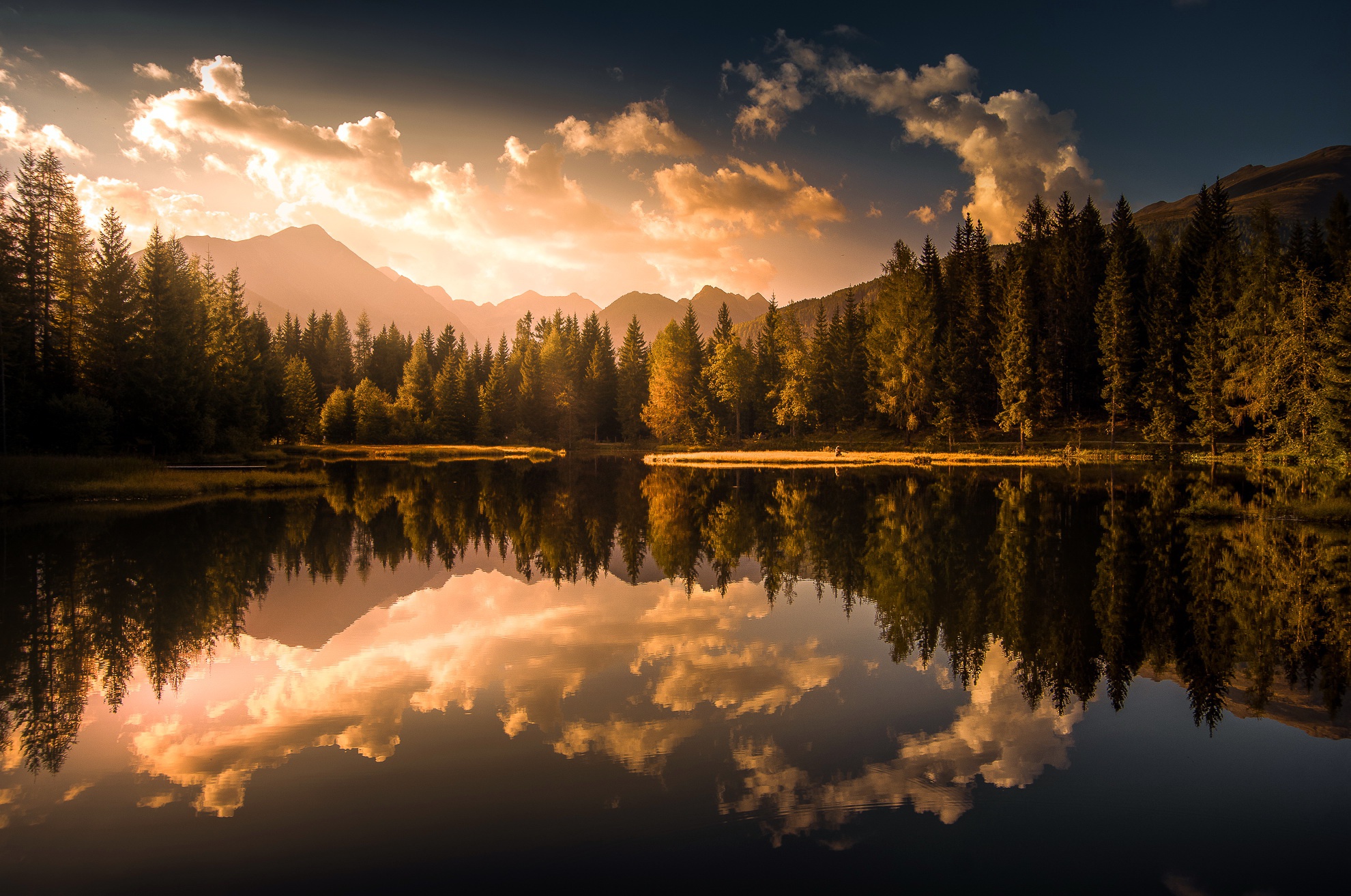 Free download wallpaper Sunset, Lake, Reflection, Earth, Cloud on your PC desktop