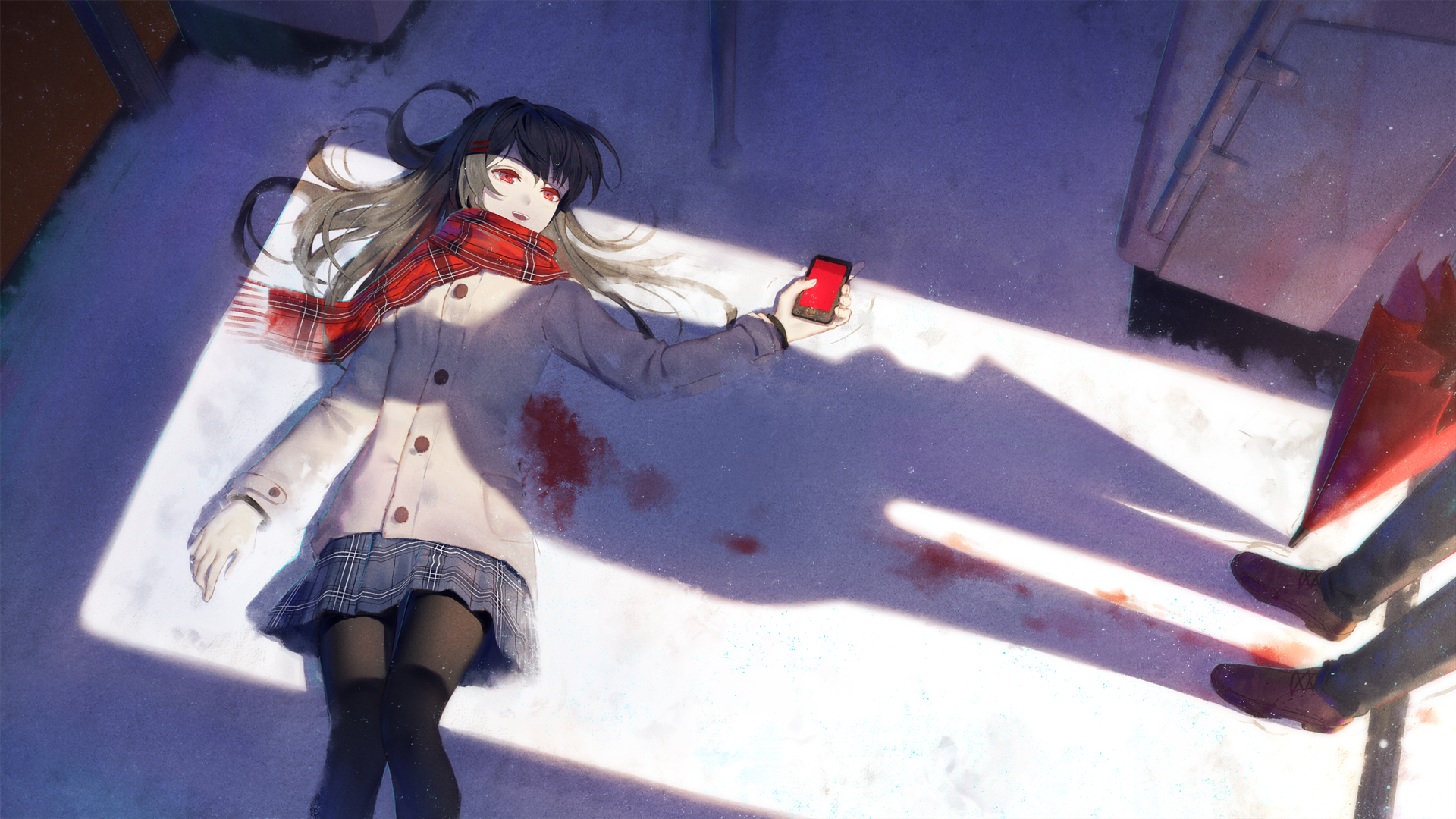 Handy-Wallpaper Blut, Telefon, Original, Animes kostenlos herunterladen.