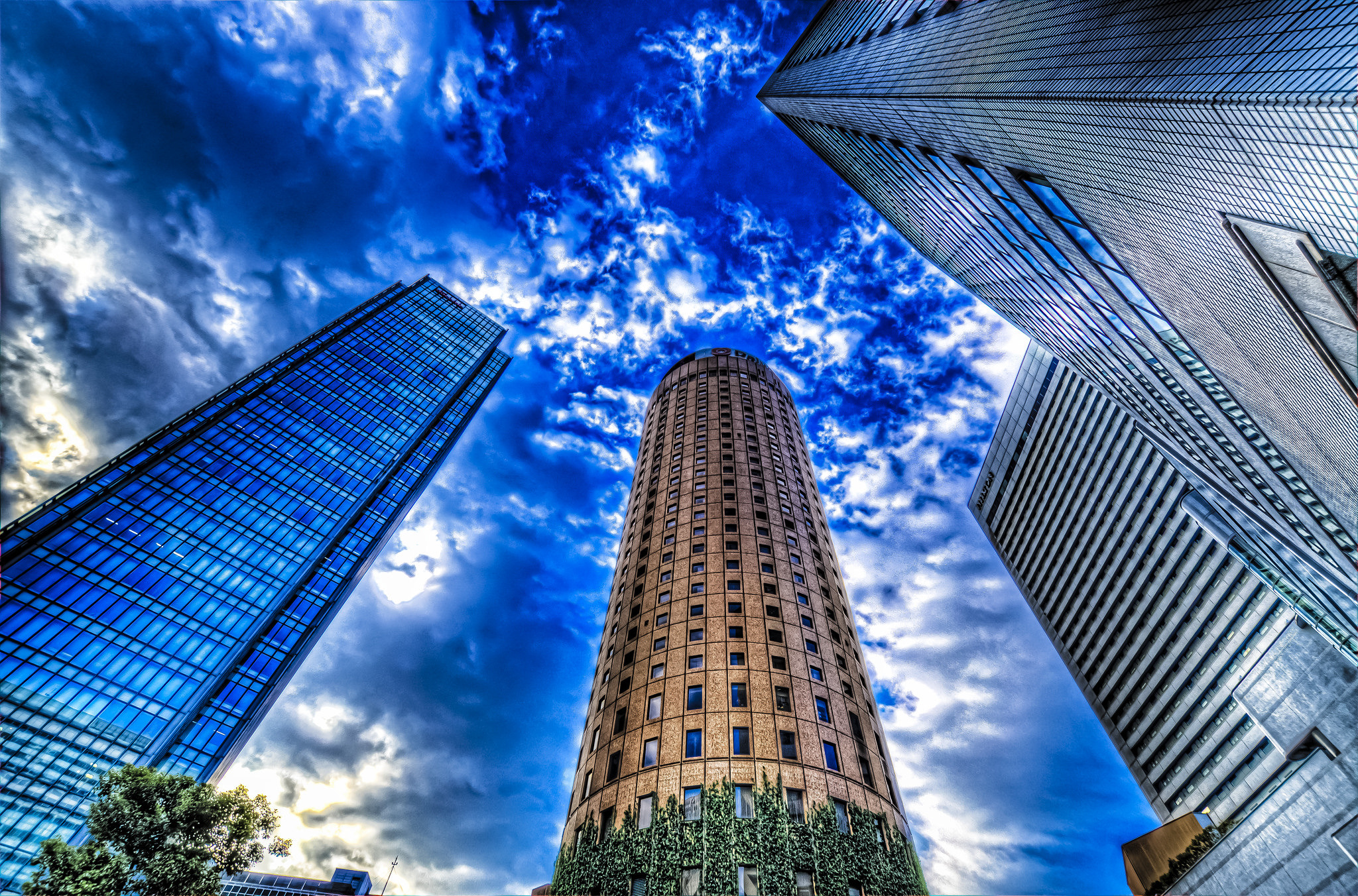 Download mobile wallpaper Sky, Skyscraper, Building, Hdr, Man Made for free.