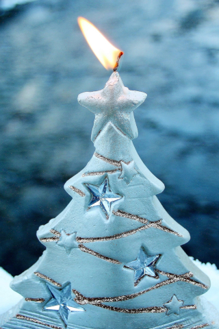 Download mobile wallpaper Christmas, Holiday, Candle for free.