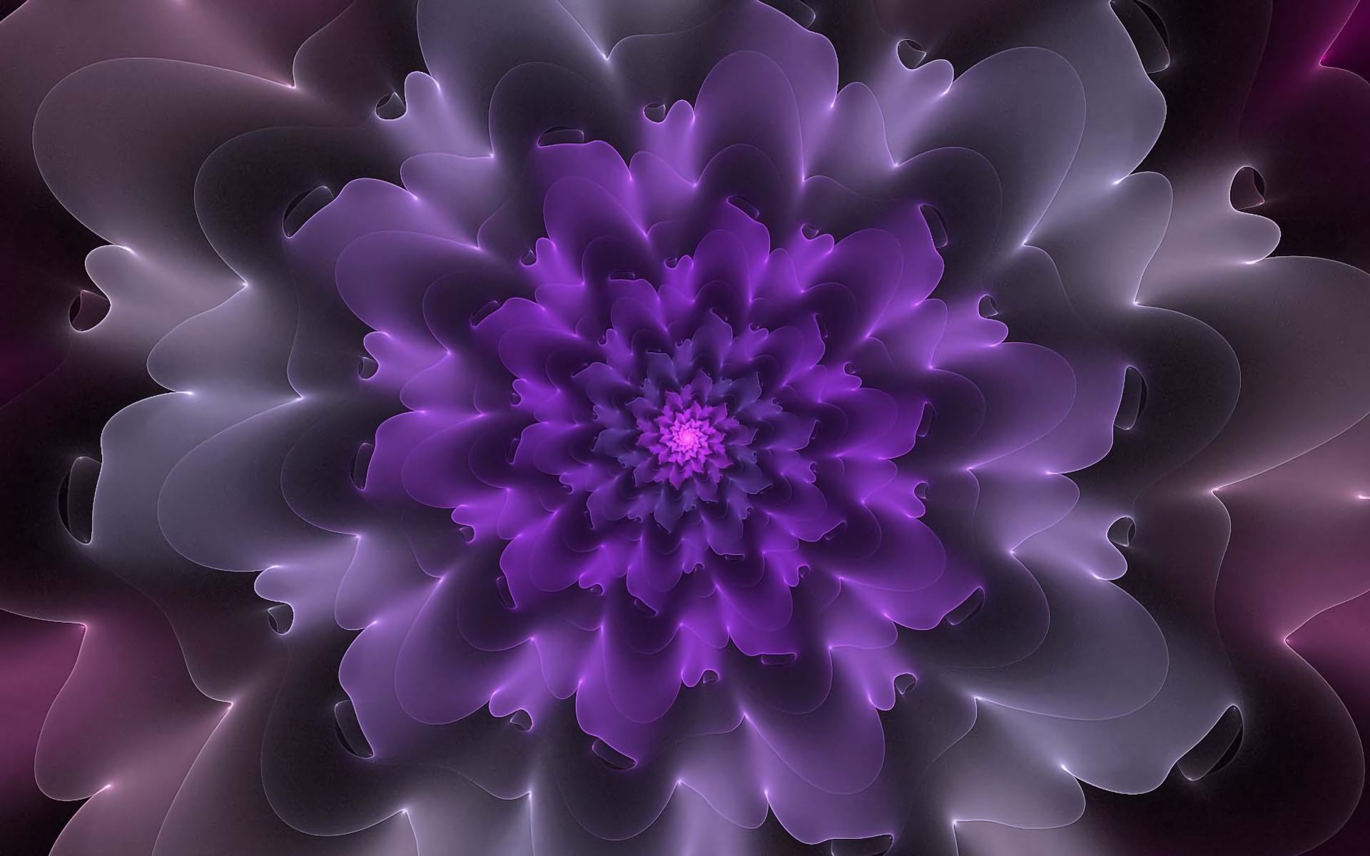 Free download wallpaper Flowers, Flower, Fractal, Purple, Artistic on your PC desktop