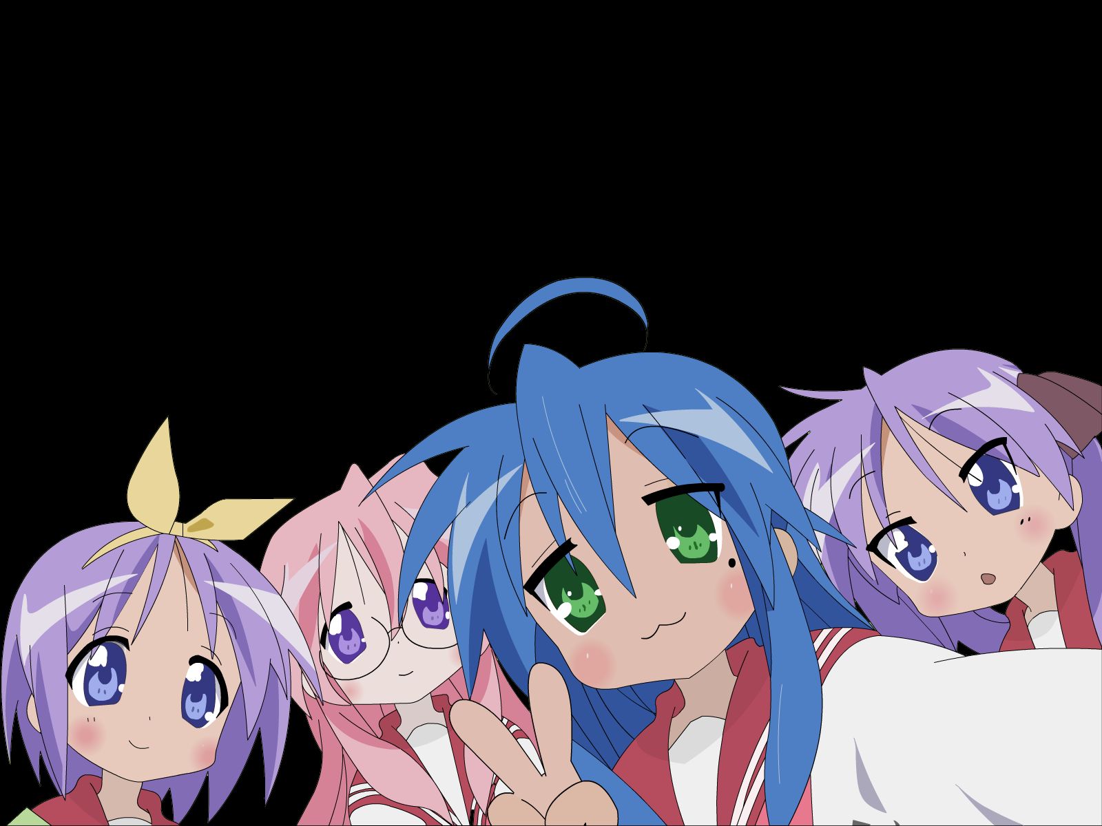770737 Hintergrundbild herunterladen animes, raki suta: lucky star, kagami hiiragi, konata izumi, miyuki takara, tsukasa hiiragi - Bildschirmschoner und Bilder kostenlos