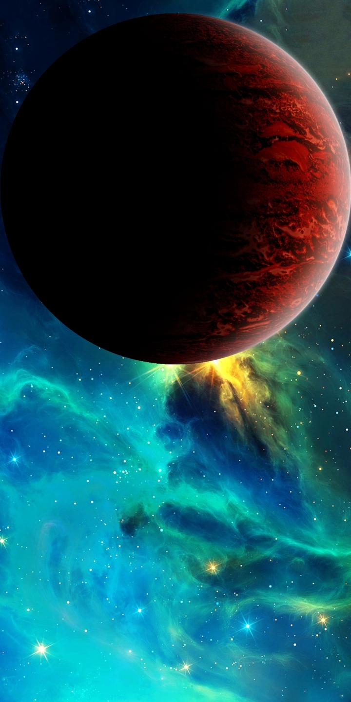Download mobile wallpaper Planets, Nebula, Space, Planet, Colorful, Sci Fi for free.