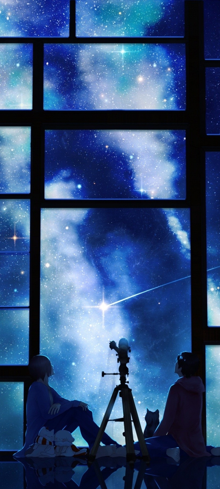 Download mobile wallpaper Anime, Stars, Night, Original for free.