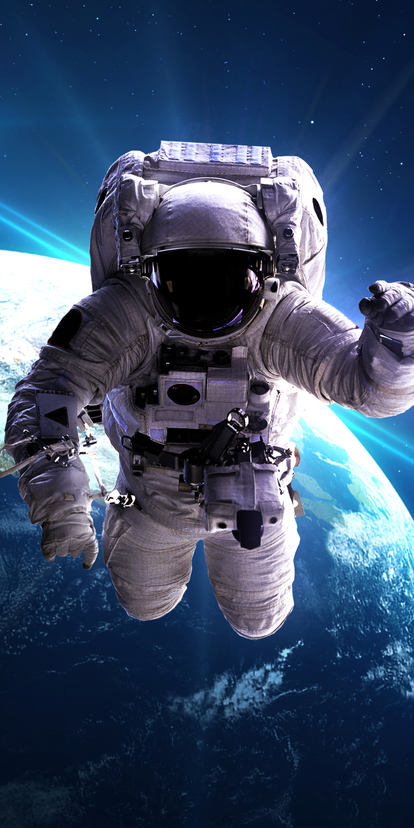 Скачать картинку Космос, Звезды, Пространство, Астронавт, Научная Фантастика в телефон бесплатно.